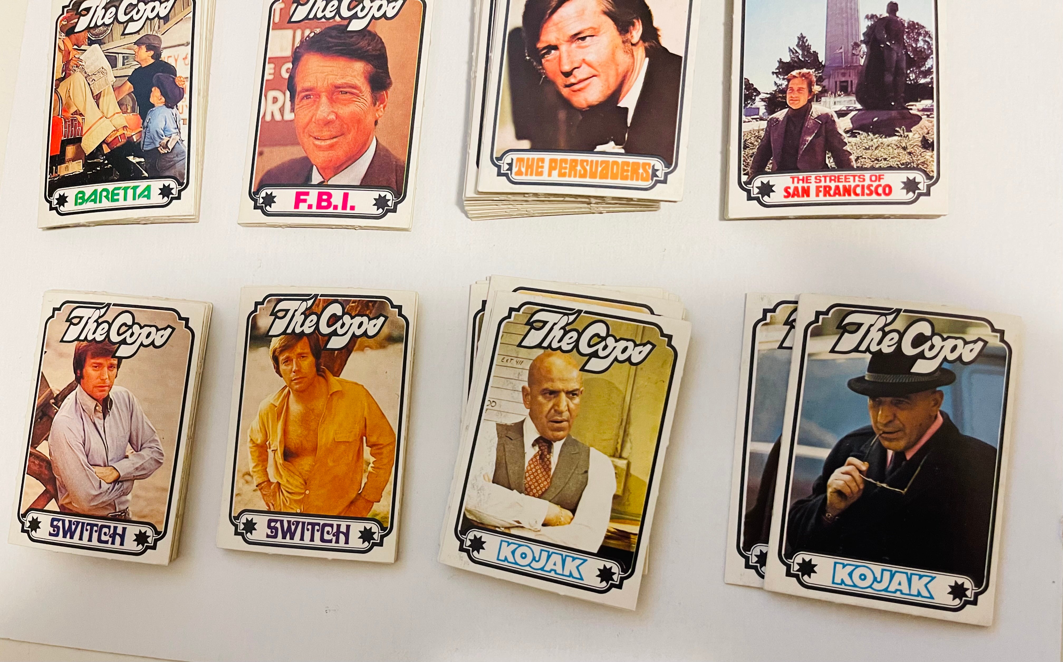 Cops TV shows rare Monty Gum cards set 1976
