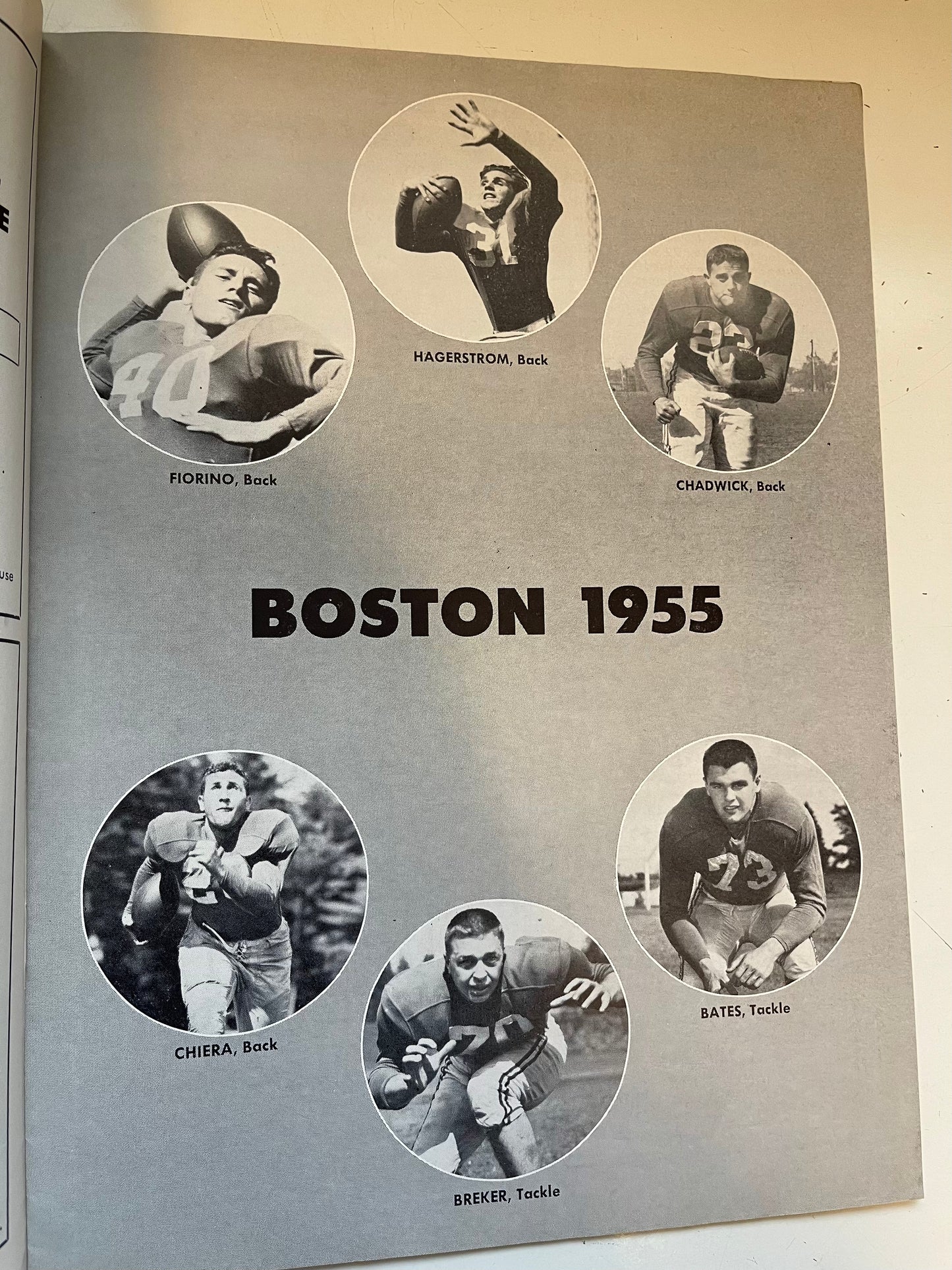 Boston Vs Syracuse football program 1955