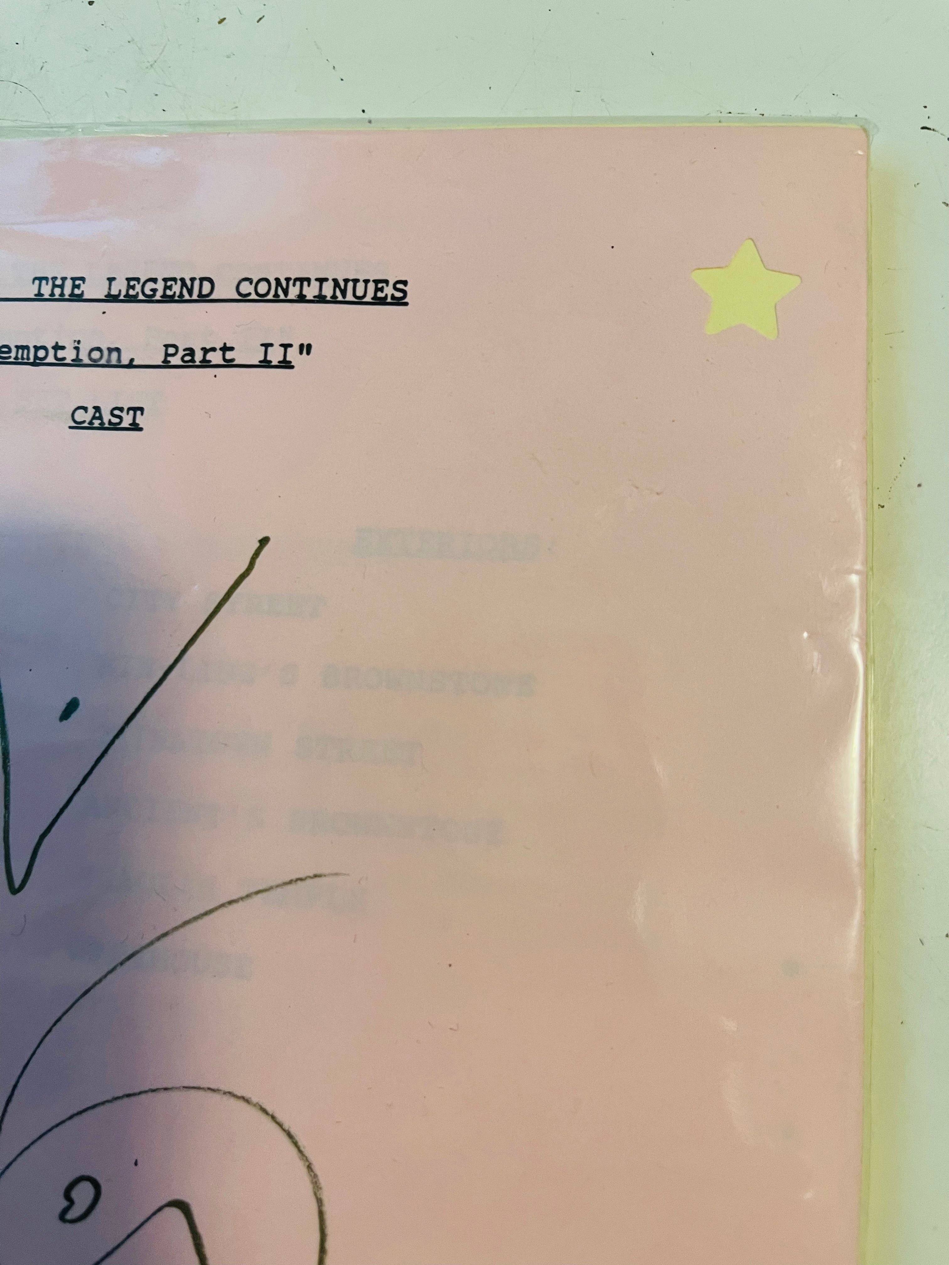 Kung Fu David Carradine original autograph shooting script with COA