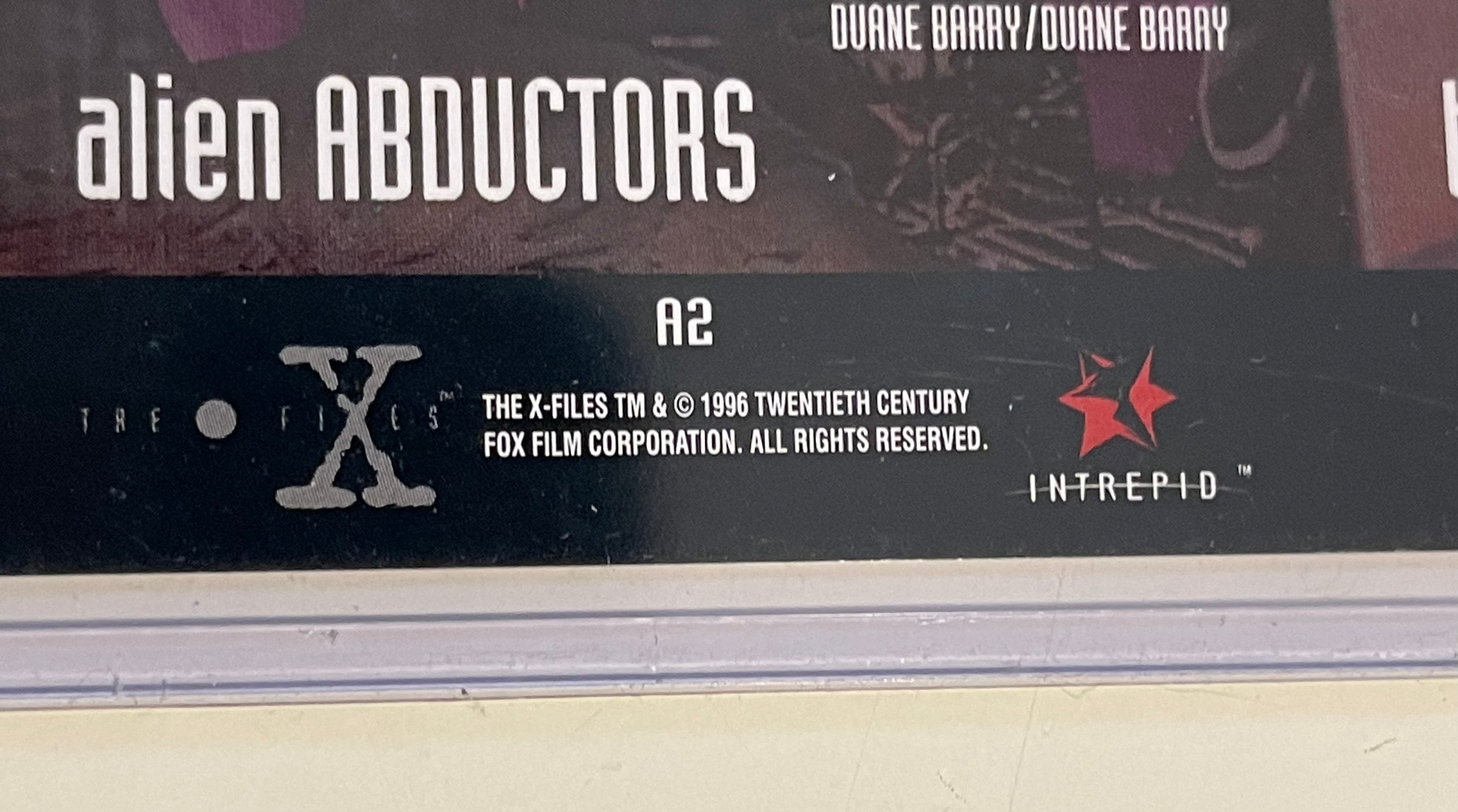 X-Files TV show Australia insert cards set uncut sheet 1996