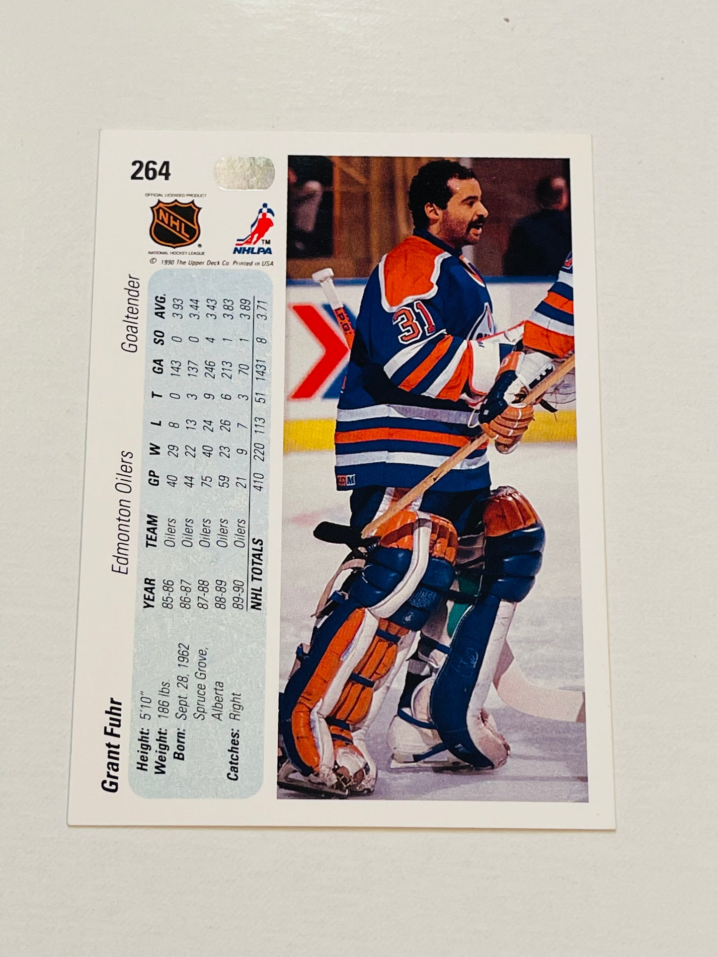 Grant Fuhr hockey Goalie legend signed card with COA