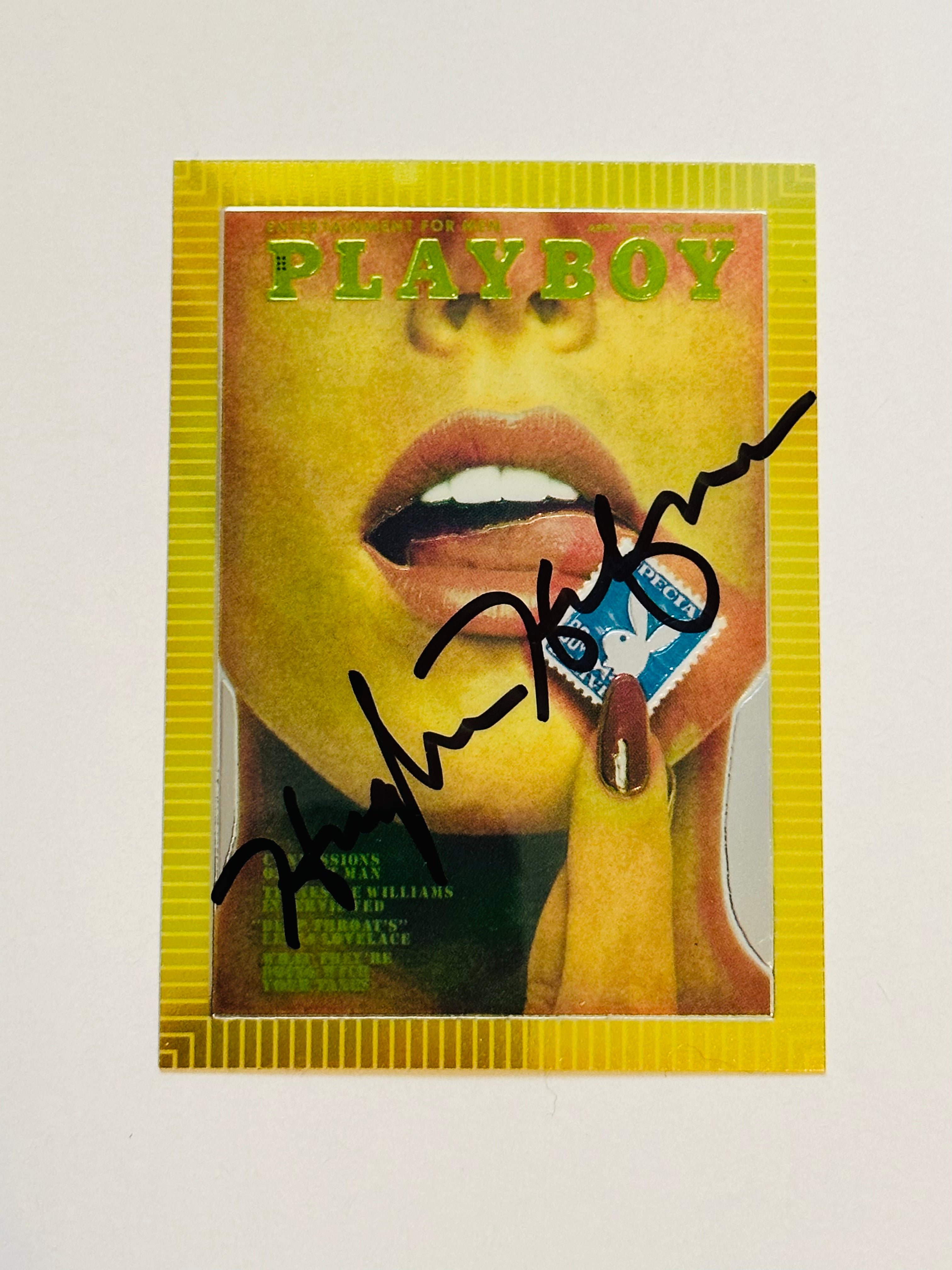 Playboy Hugh Hefner rare autograph foil card with COA