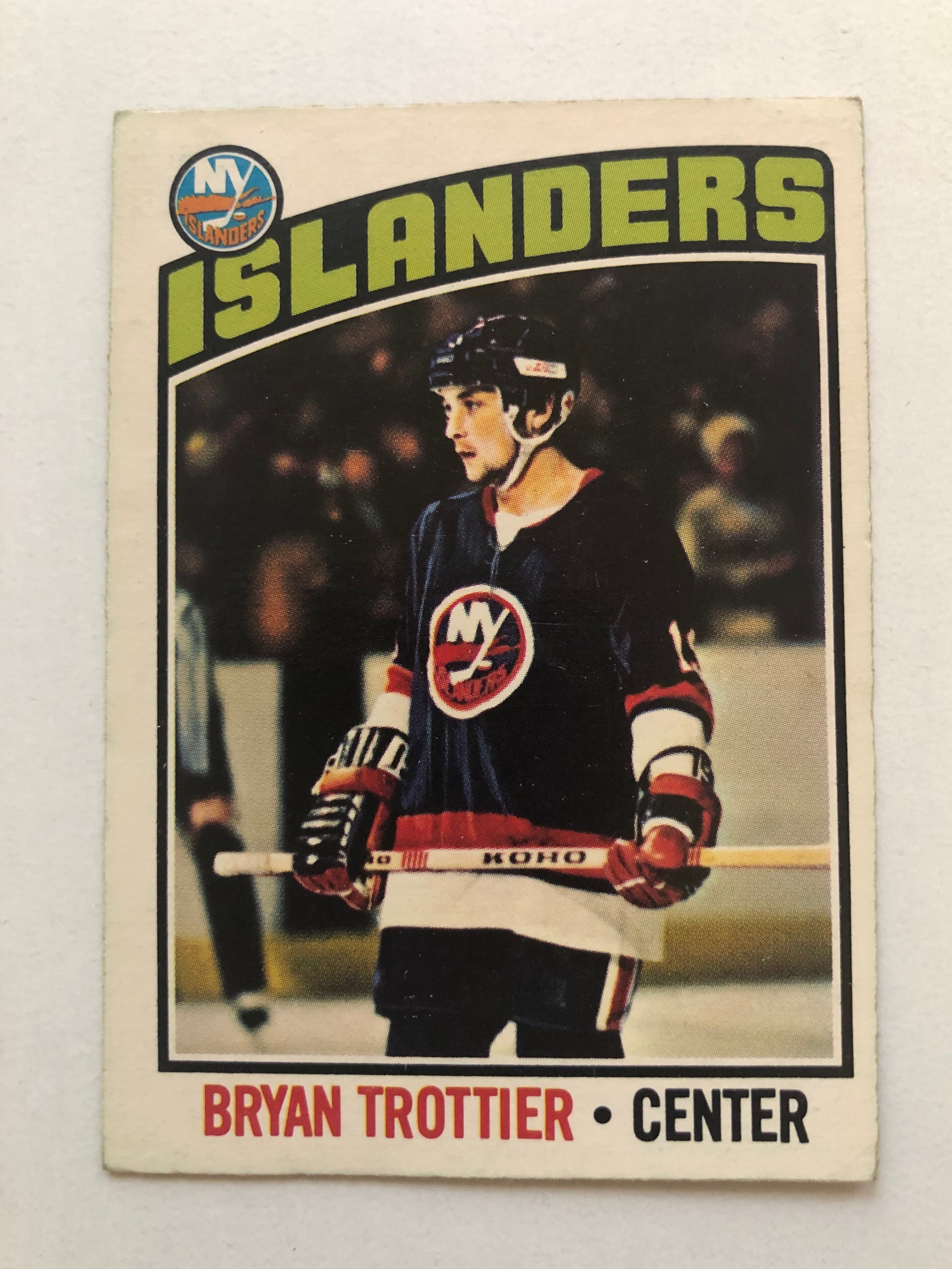 Bryan Trottier opc rookie hockey card 1975-76