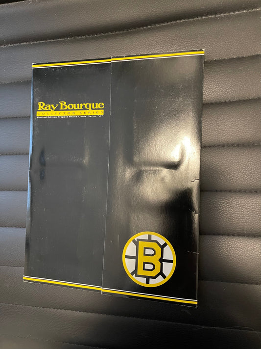 Ray Bourque 4 phonecards set in folder