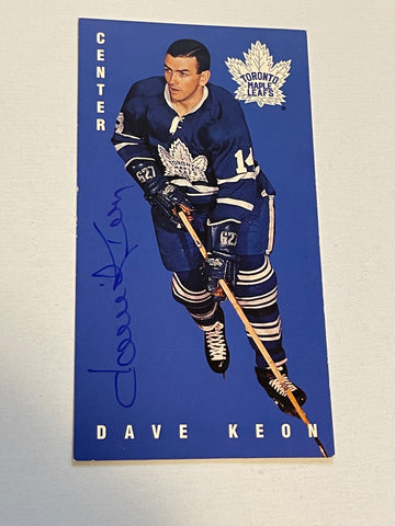 Dave Keon Signed Toronto Maple Leafs Action 8X10 Photo