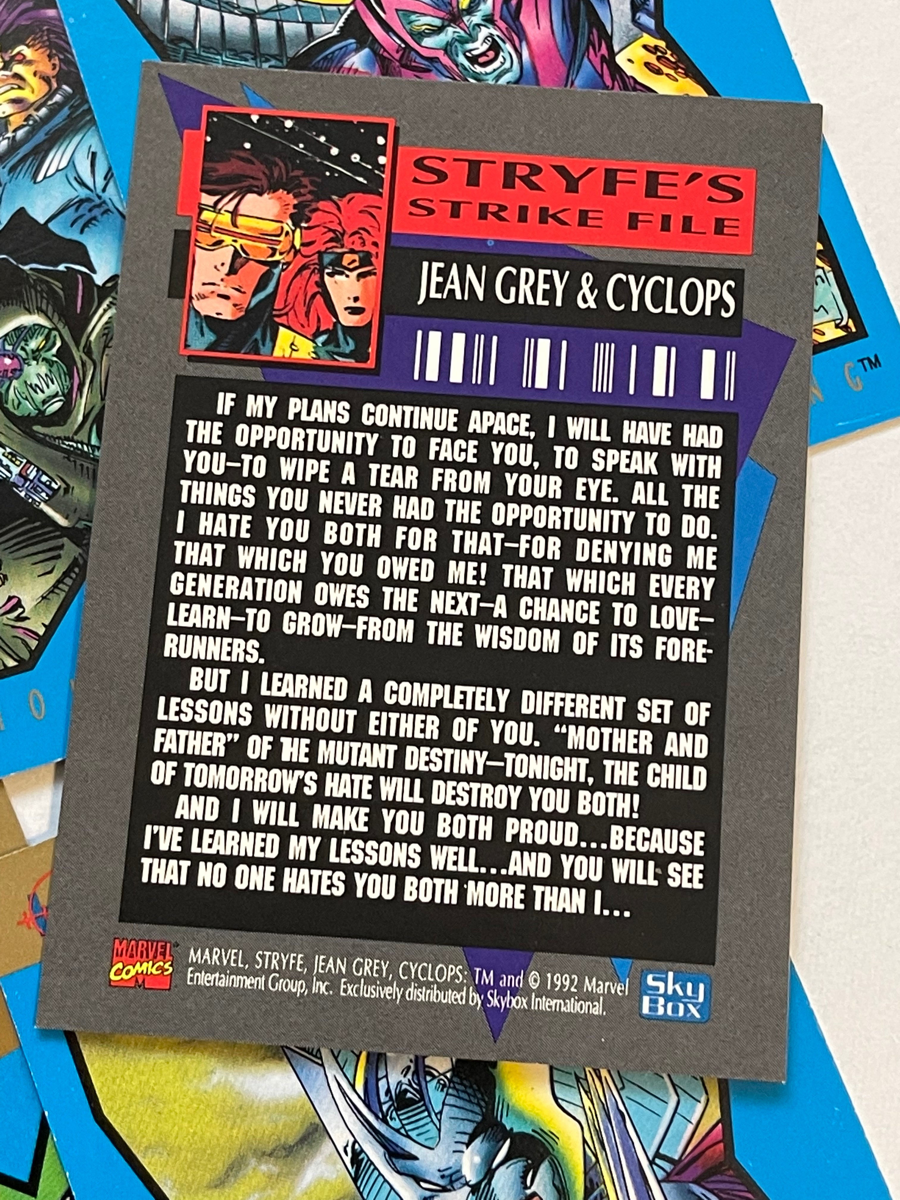 X-Men Marvel rare insert set 1992