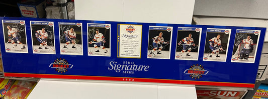 Zellers Masters of hockey 8 autograph legends cards with acrylic display 1993