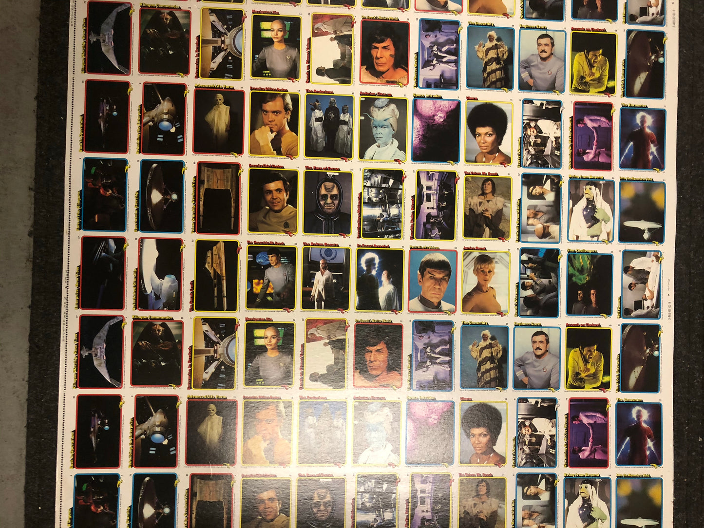 1979 Topps Star Trek movie cards rare uncut sheet