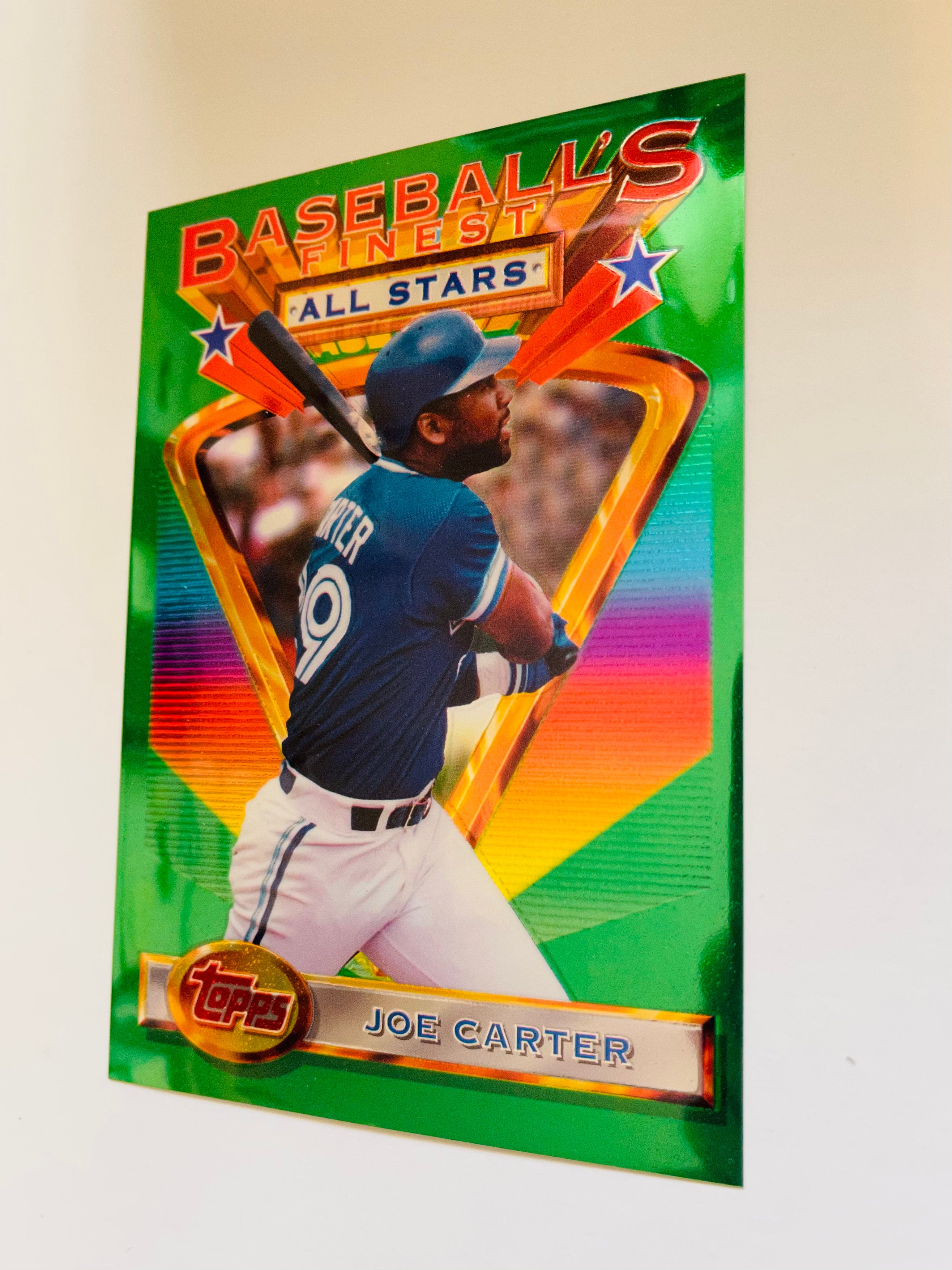 Toronto Blue Jays Joe Carter Topps finest jumbo baseball insert card 1993
