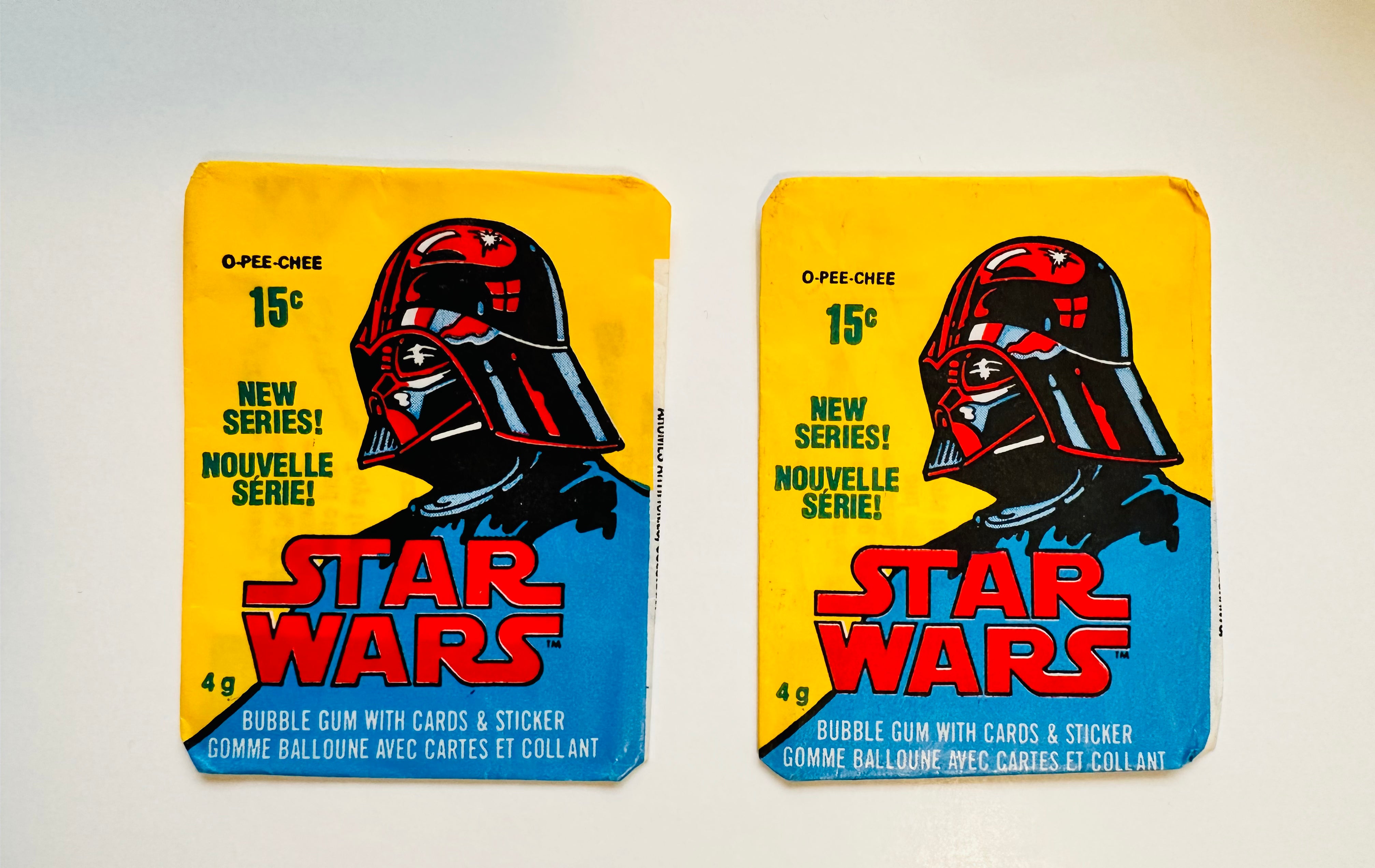 Star Wars series 2 rarer Canadian version two wrappers 1977