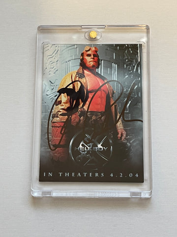 Hellboy movie Ron Pearlman autograph card with COA