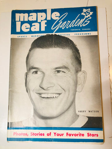 Toronto Maple Leafs hockey game program Feb.2,1952