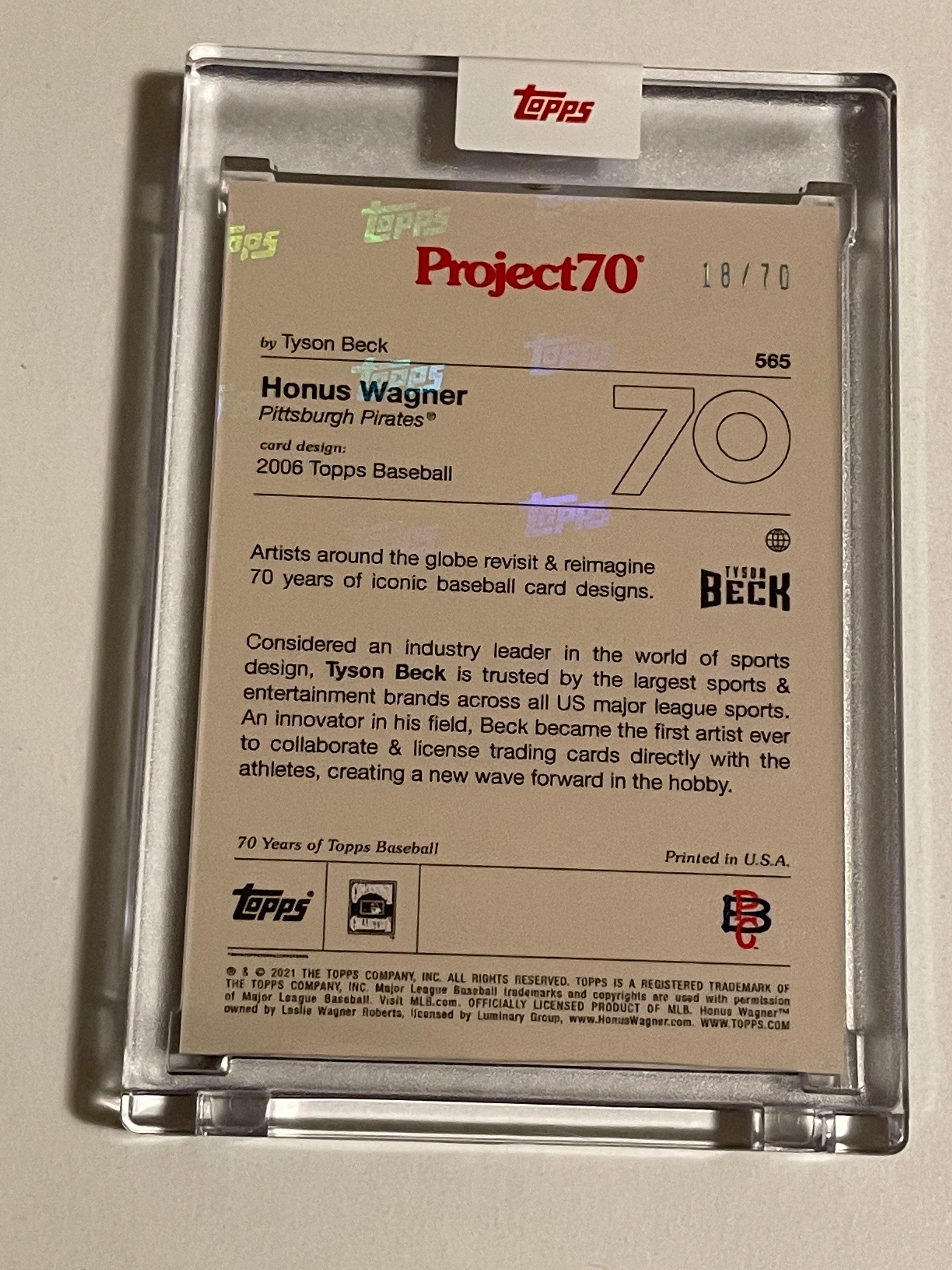 Honus Wagner Topps Rainbow Foil numbered Tyson Beck baseball card