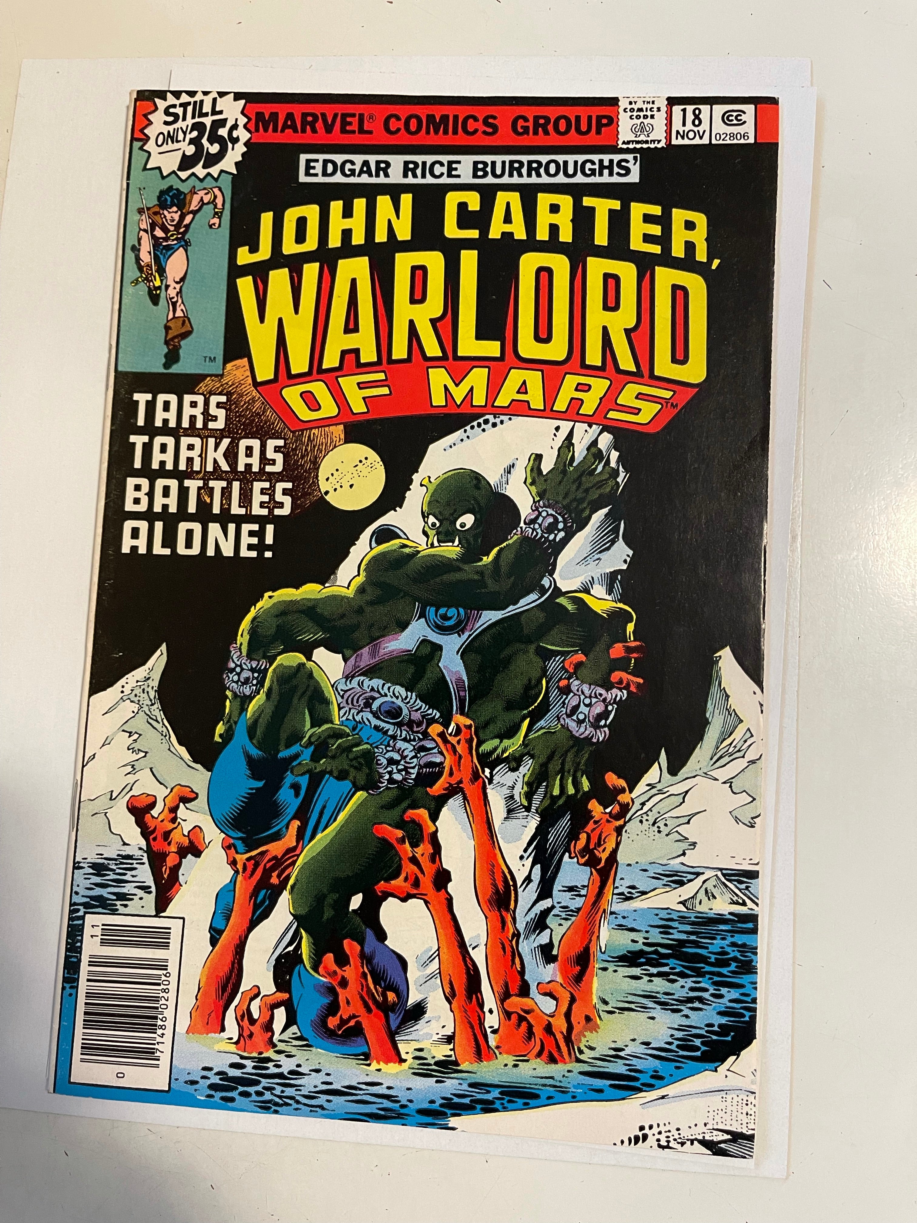John Carter Warlord of Mars #18 comic with Frank Miller art 1978