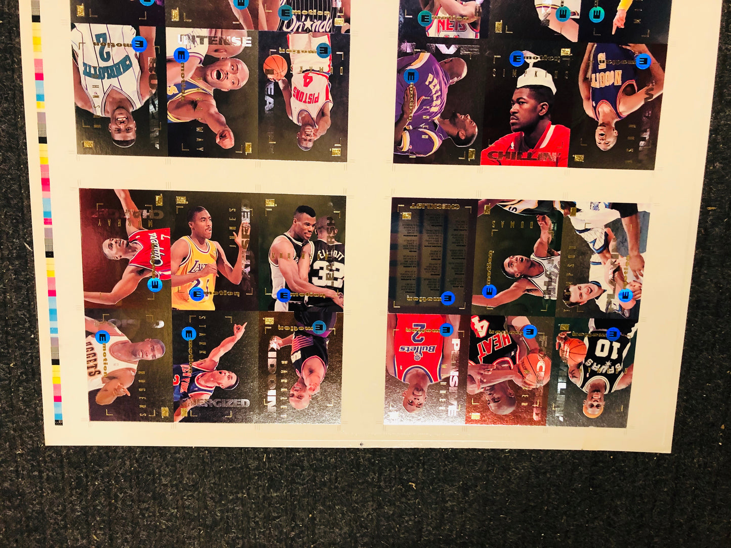 1995 Skybox basketball rare master series limited numbered press cards sheet