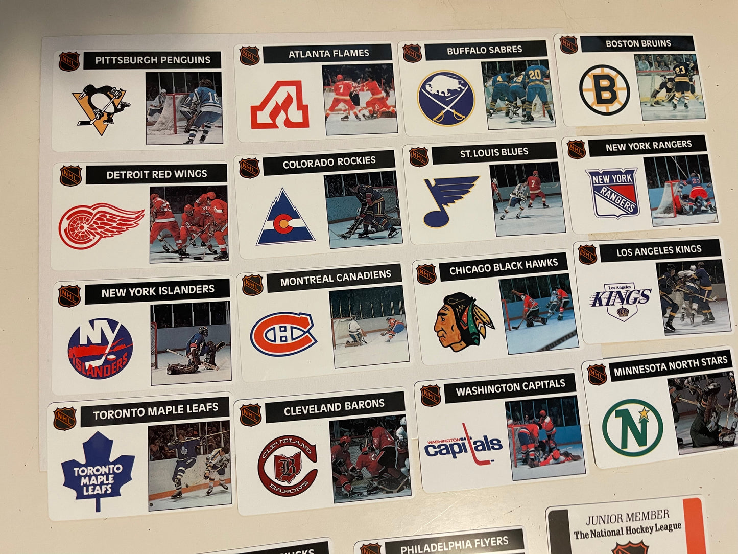 Popsicle Hockey 19 cards rare set with membership card 1976-77