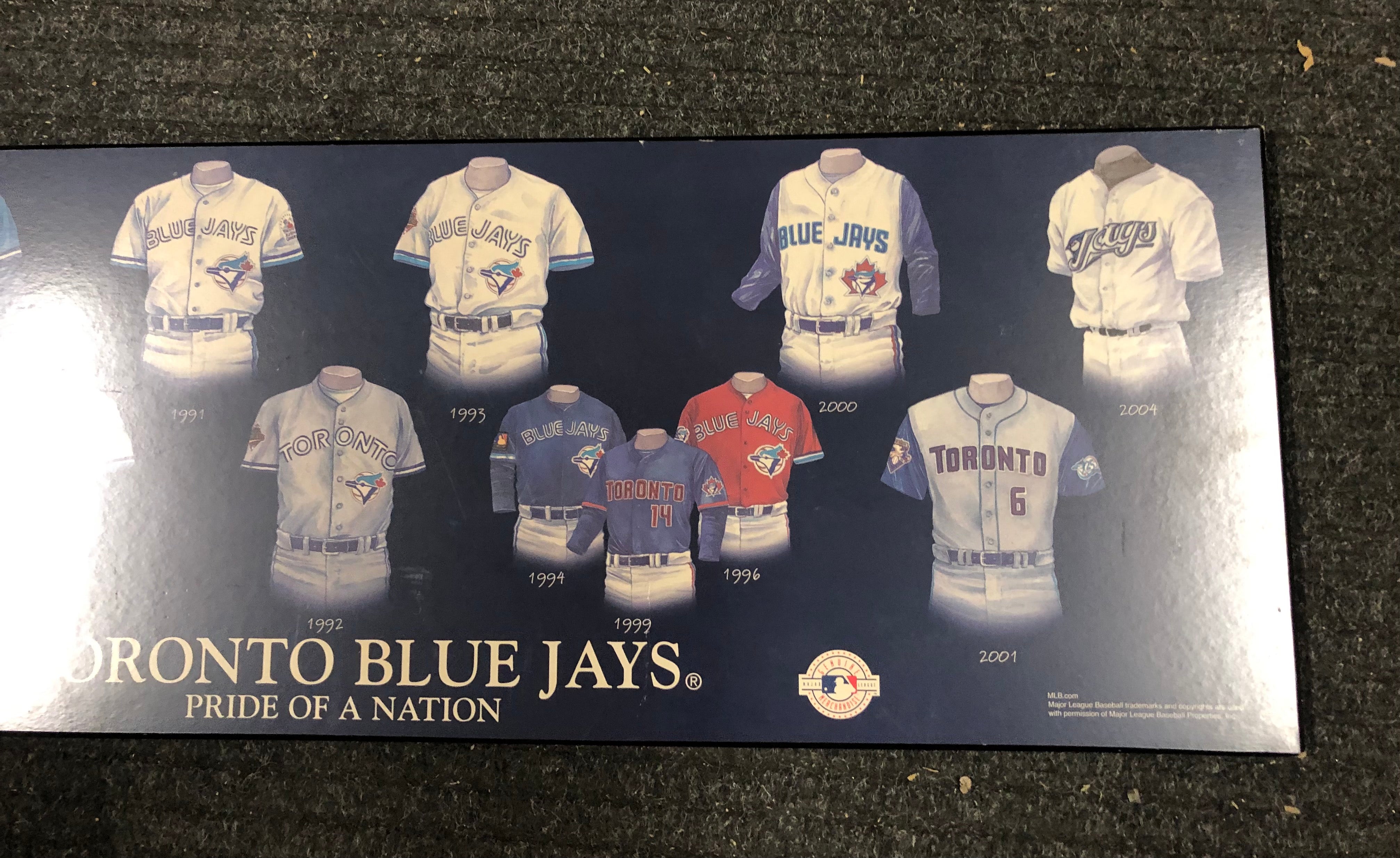 Toronto Blue Jays Pride of the Nation poster on particle board