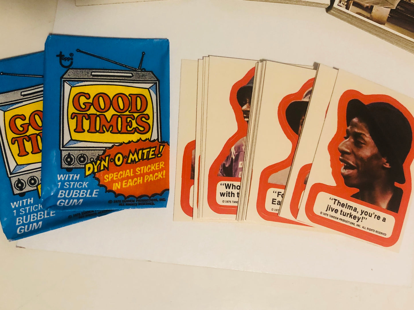 1975 Topps Goodtimes Tv show cards and stickers set