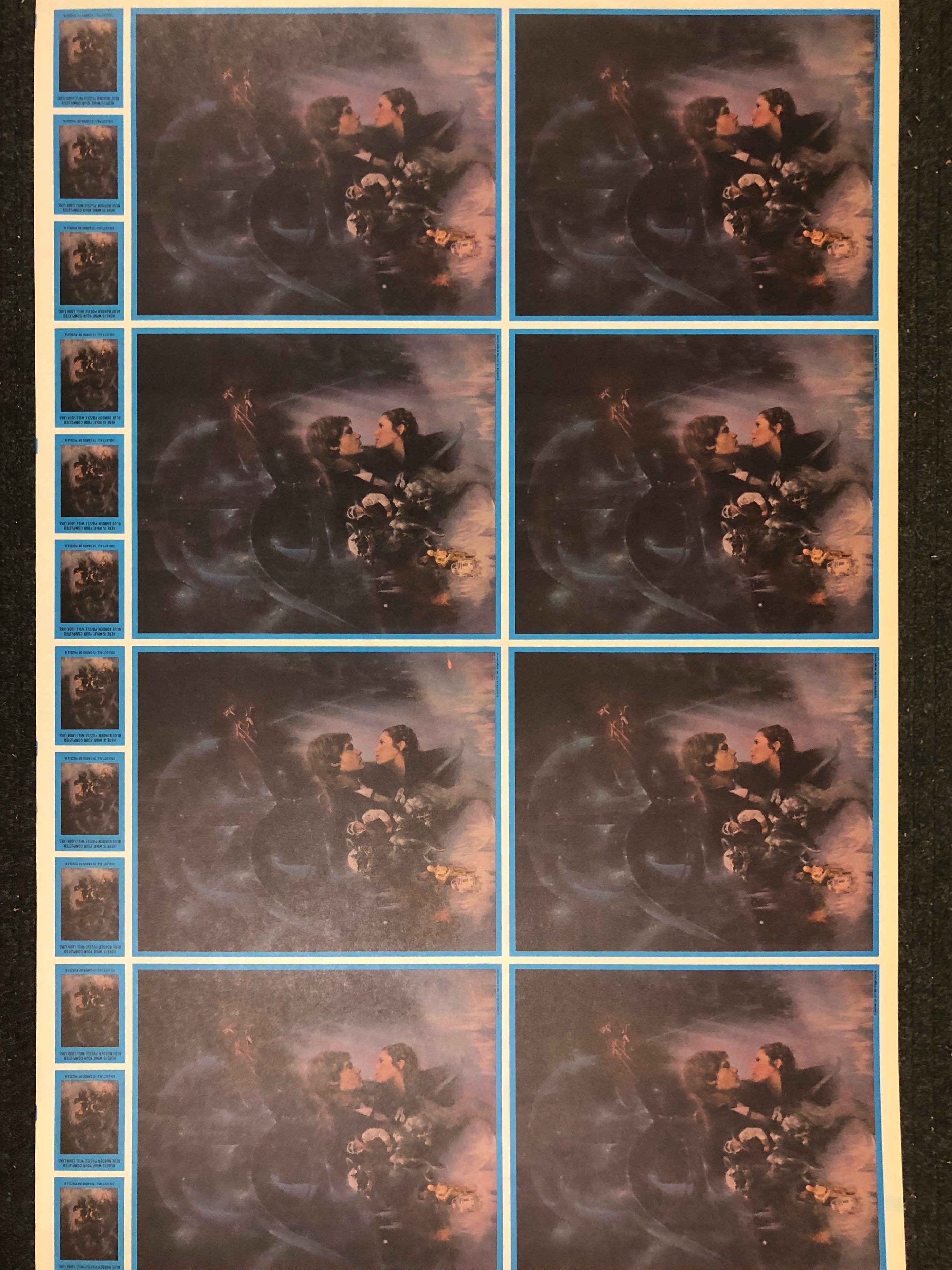 1981 Empire Strikes back series 2 stickers rare uncut cards sheet