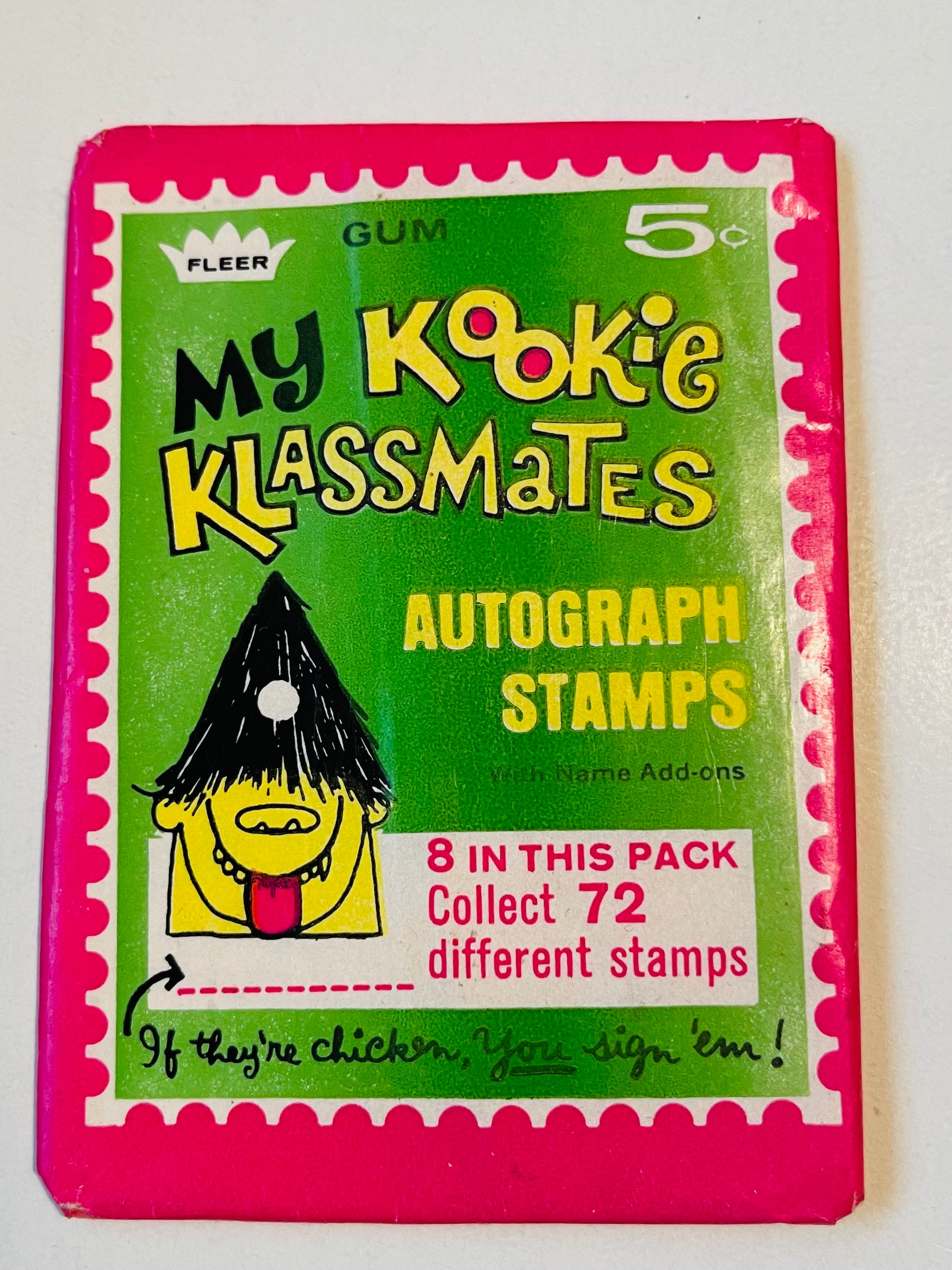 1968 Fleer My Kookie Klassmates stickers pack