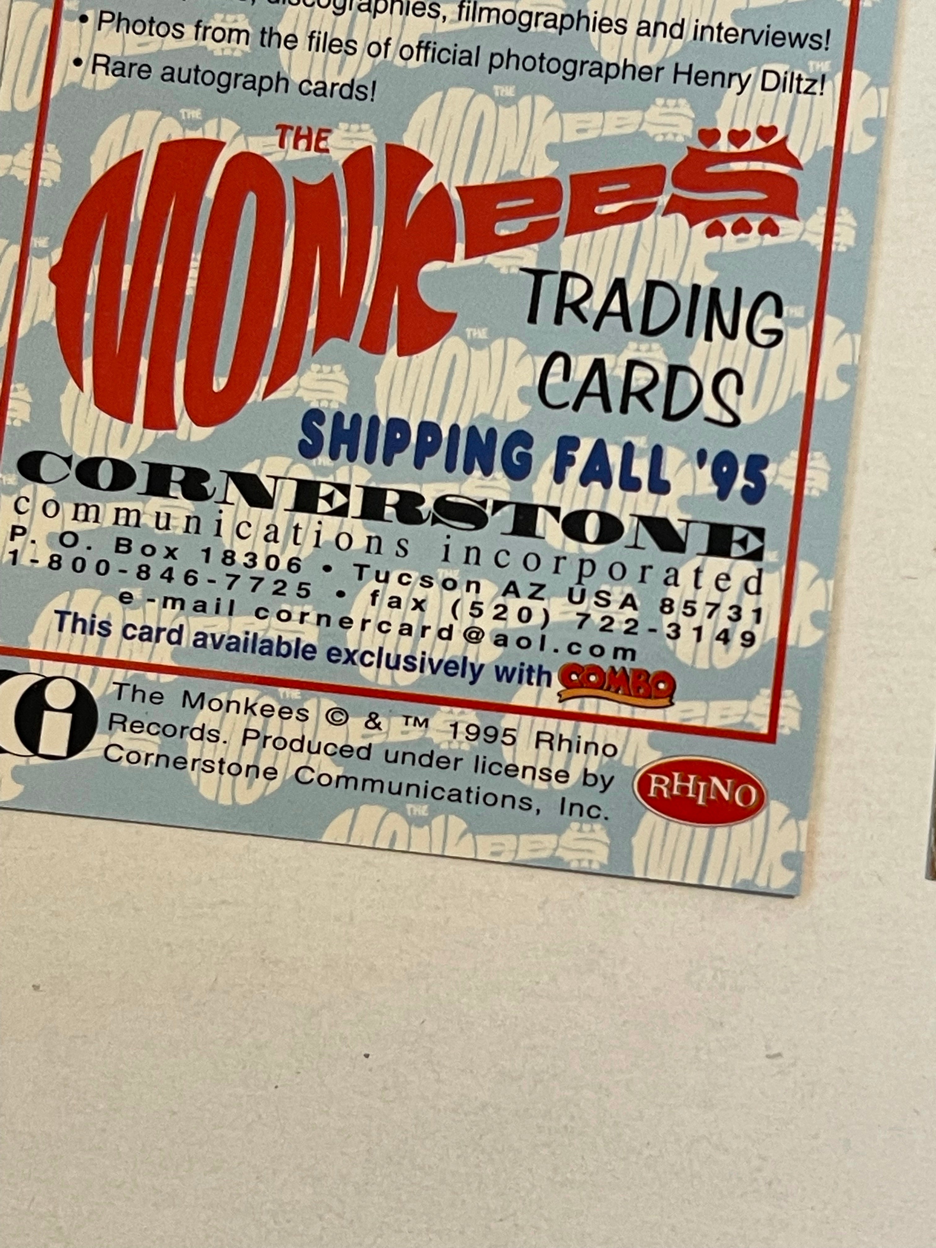 The Monkees TV show 3 limited issued card promos deal 1995
