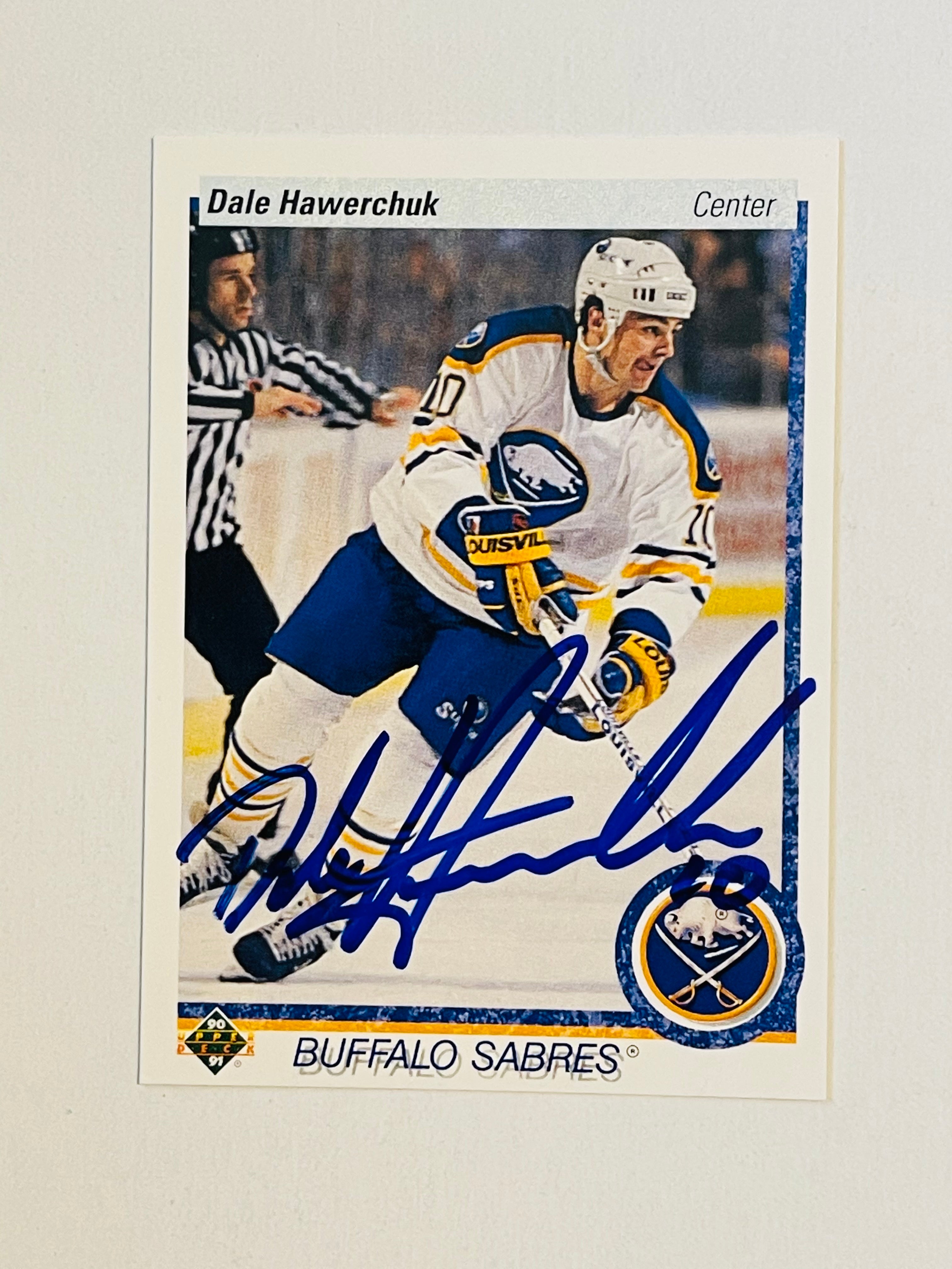 Dale Hawerchuk autograph hockey card with COA