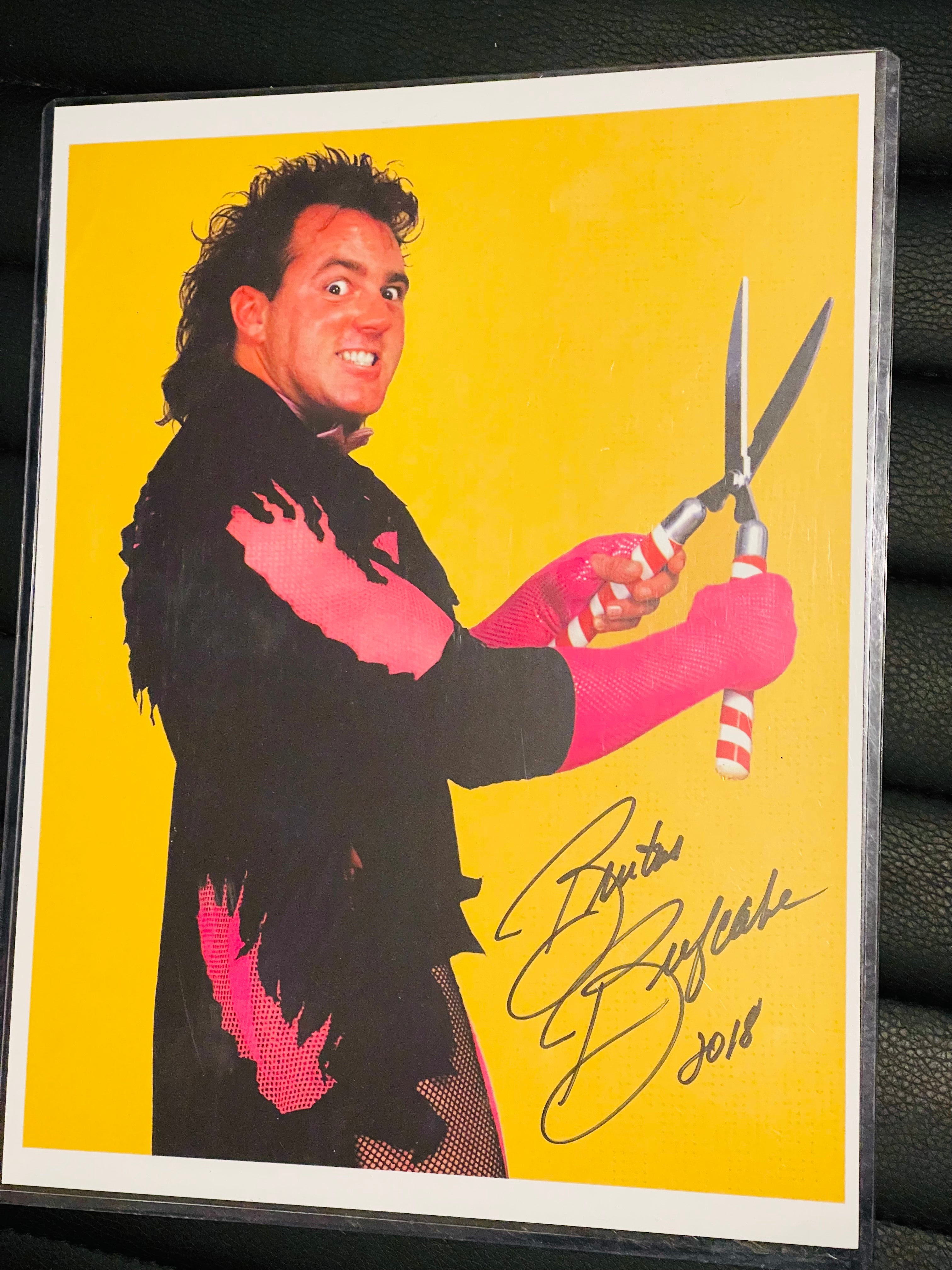 Wrestling Bruce the Barber Beefcake autograph photo with COA