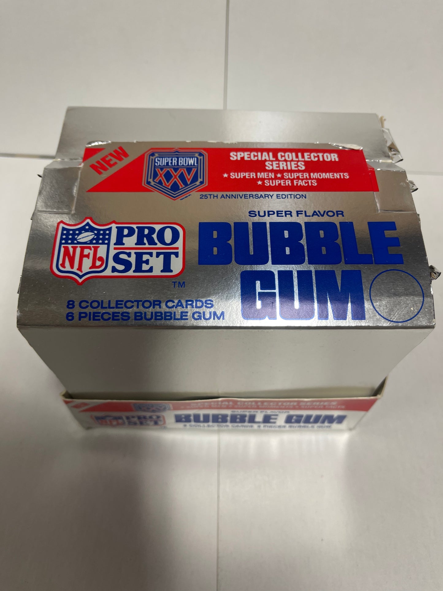 Super Bowl XXV rare 16 sealed card packs box