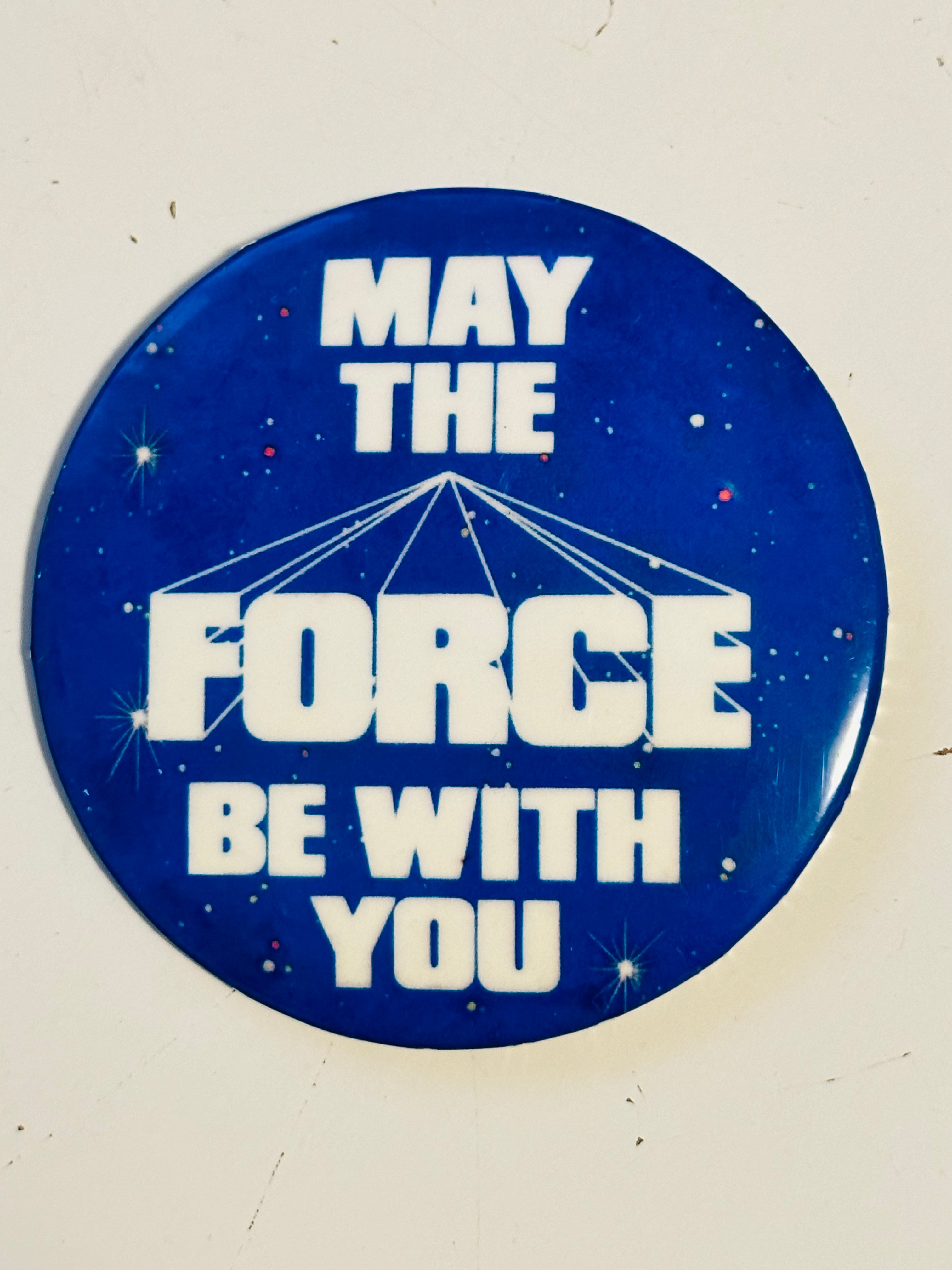 Star Wars rare May the Force Be with You  3x3 button 1981