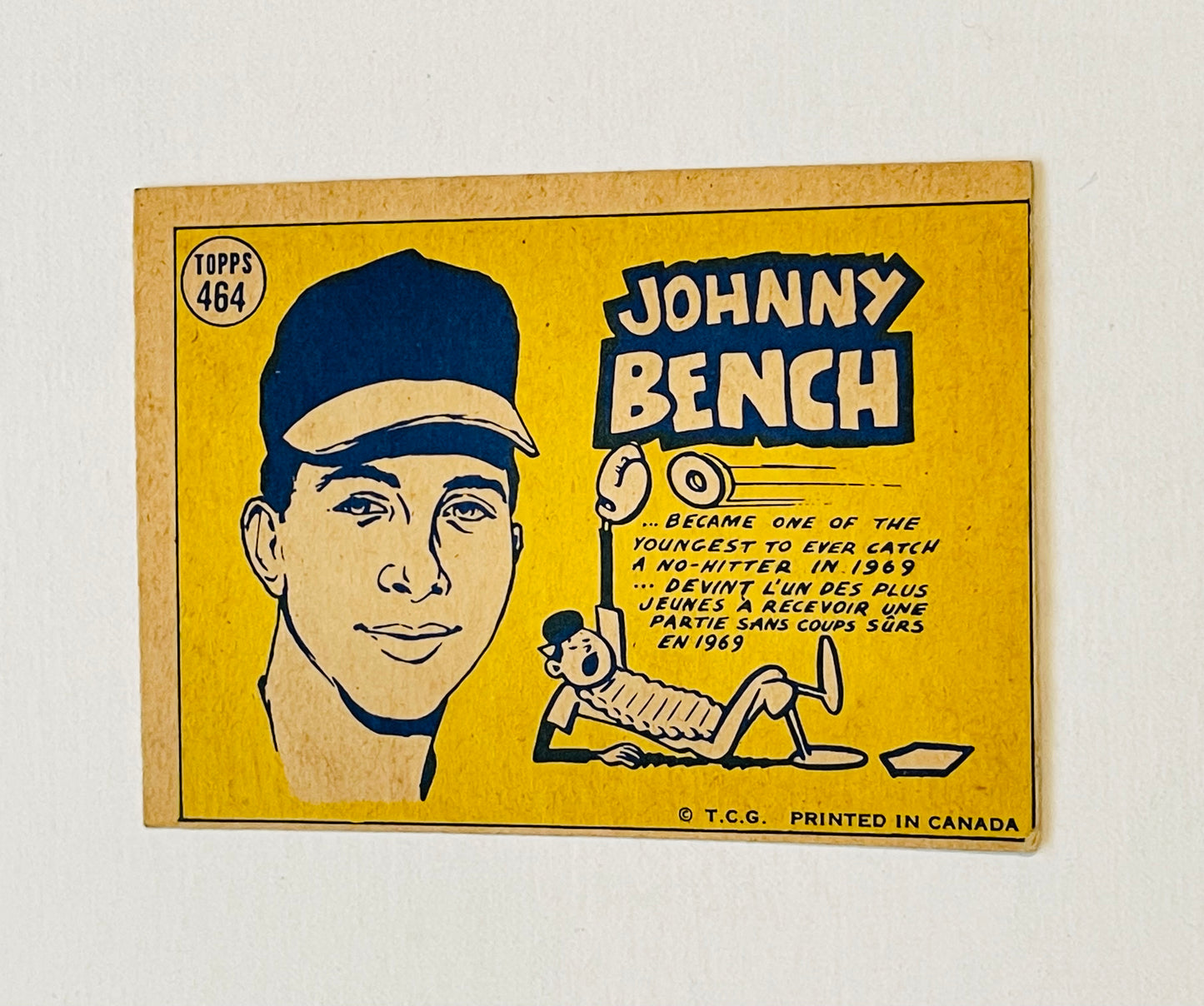 Johnny Bench Topps Sporting News baseball card Opc Rarer Canadian version 1970