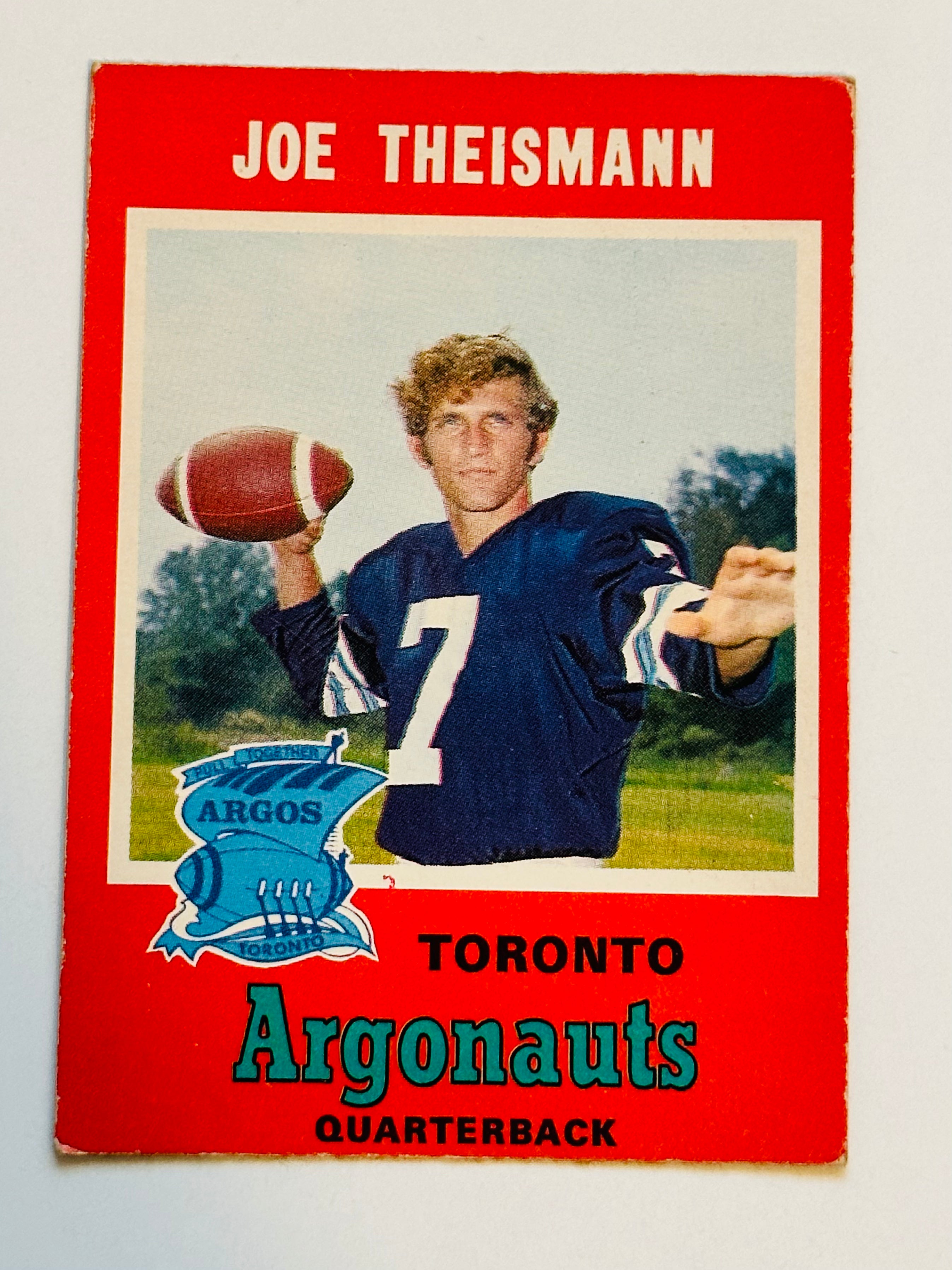Joe Theismann CFL football Opc rare rookie card 1971