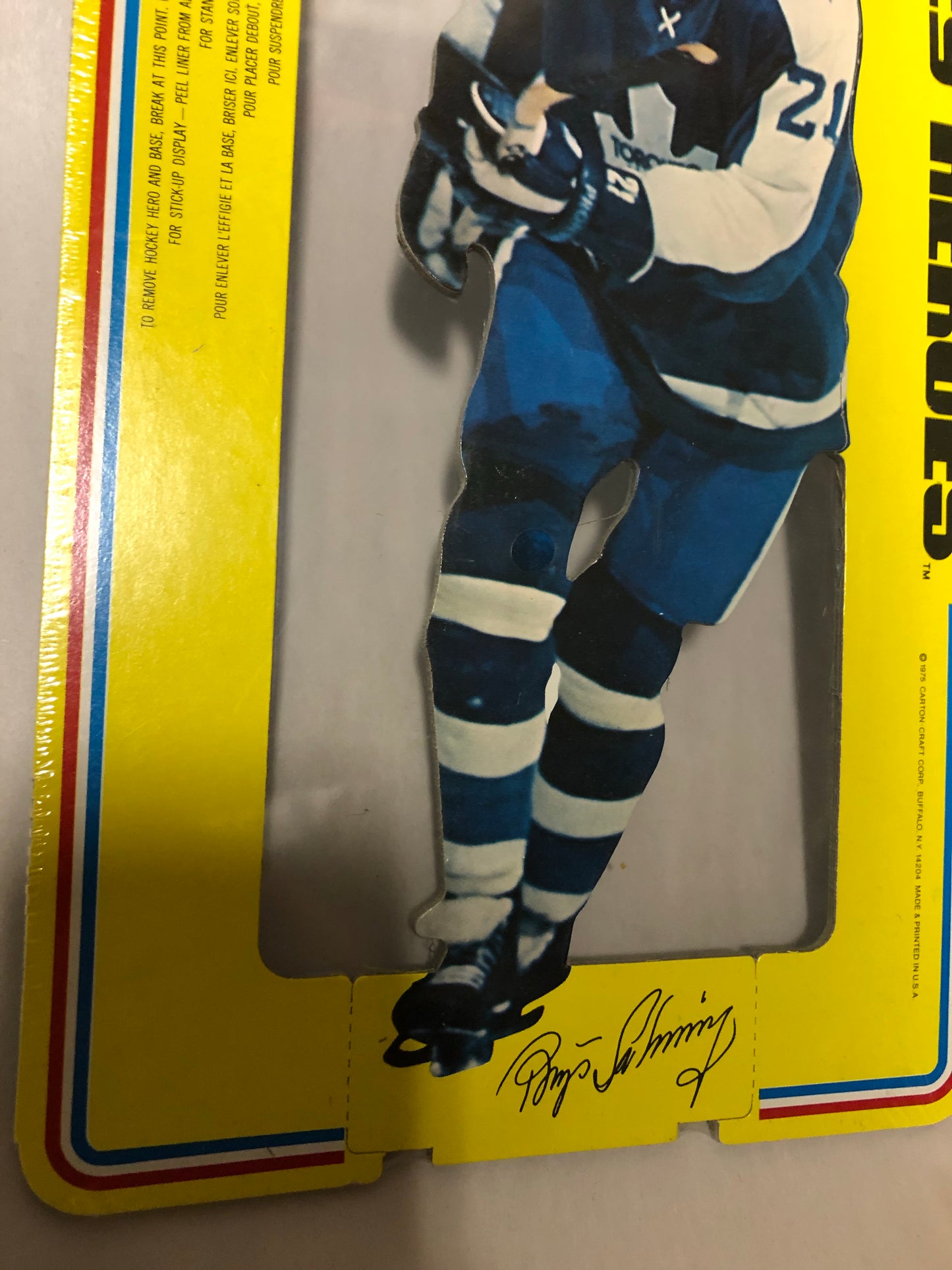 Toronto Maple Leafs Borje Salming cardboard stand up 1970s