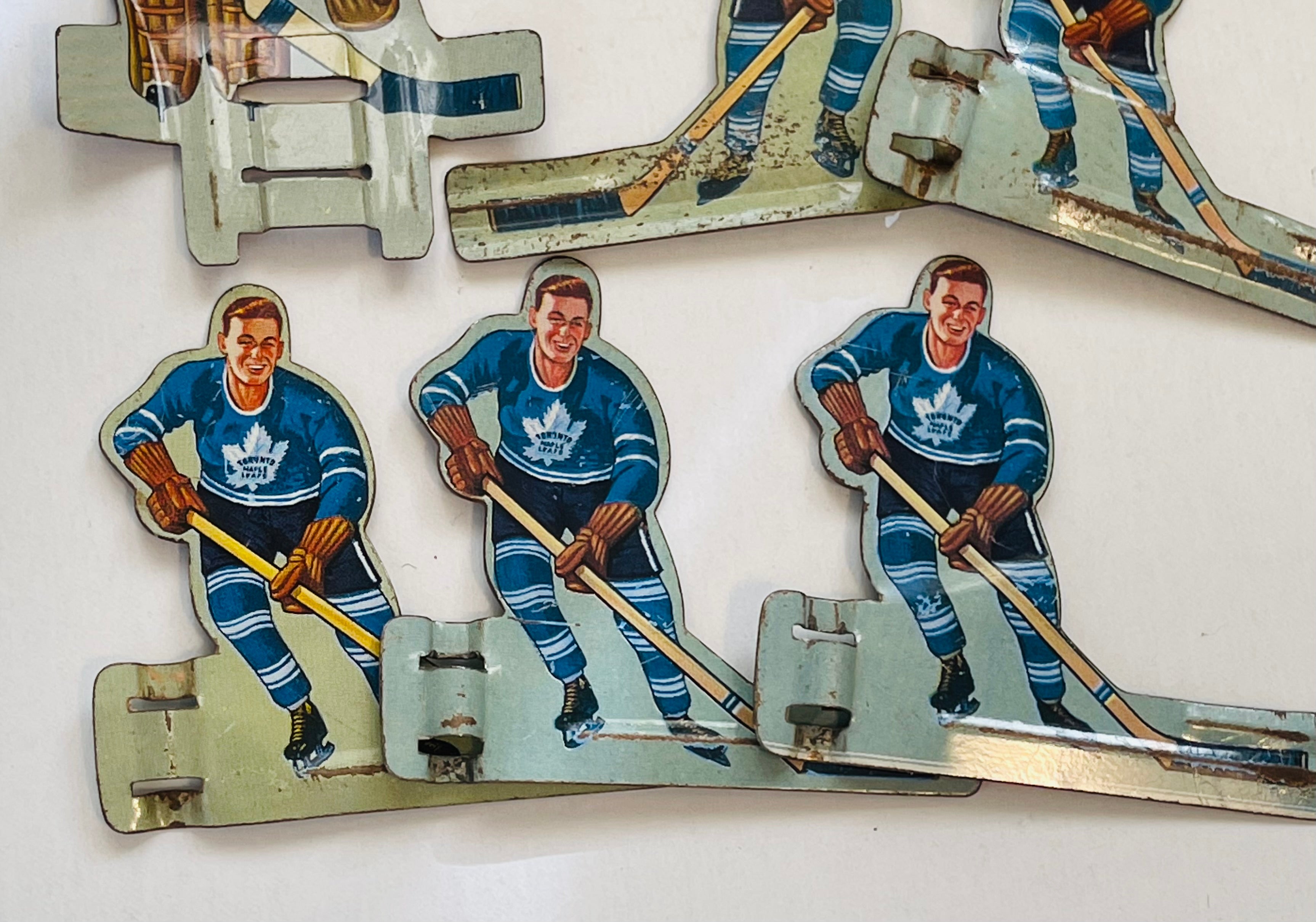 Toronto Maple Leafs rare 6 metal hockey players team set 1960s