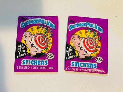 Garbage Pail kids original series 7 two sealed packs 1986