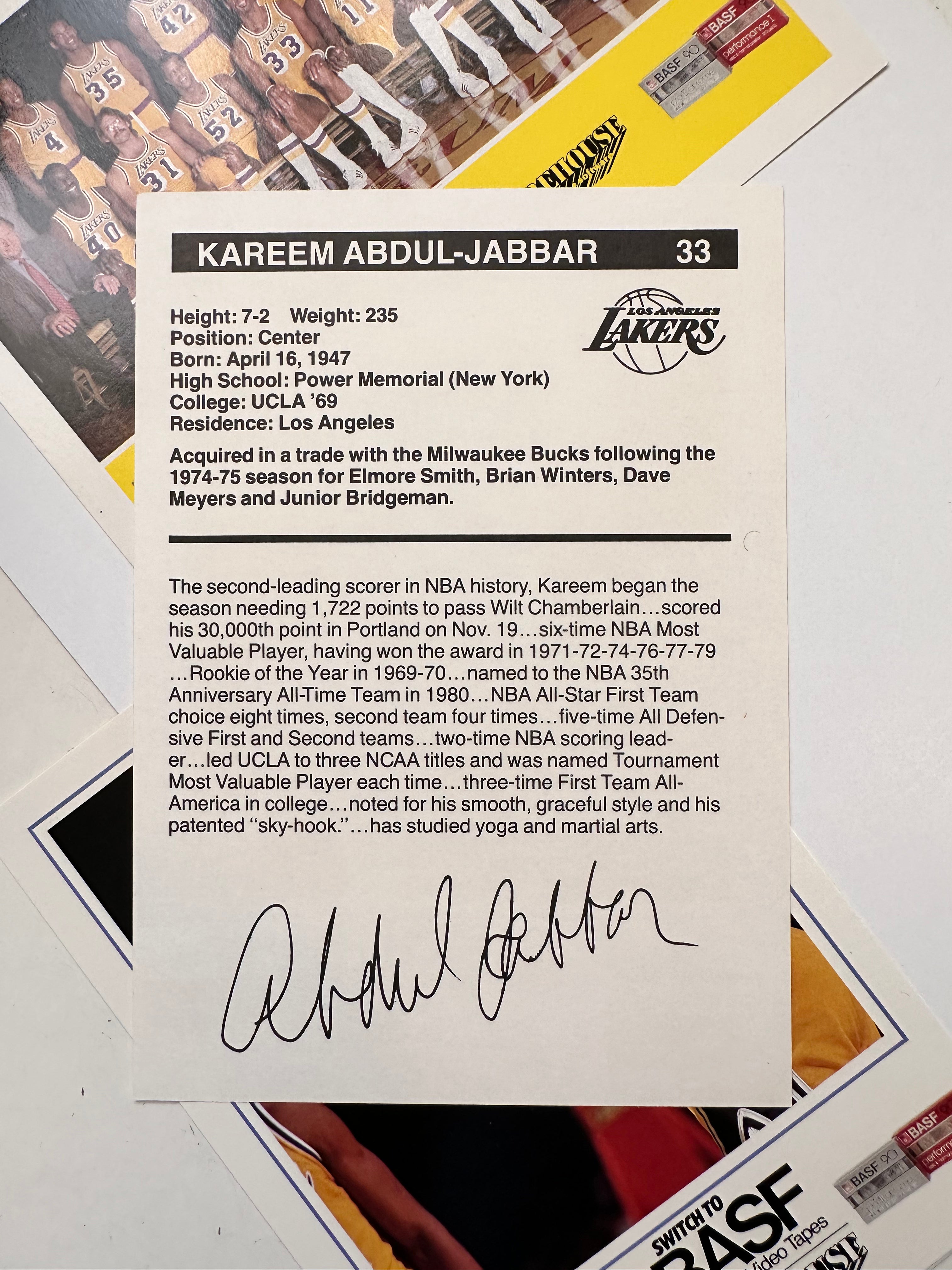 Lakers basketball BASF jumbo 14 cards rare set 1982-83