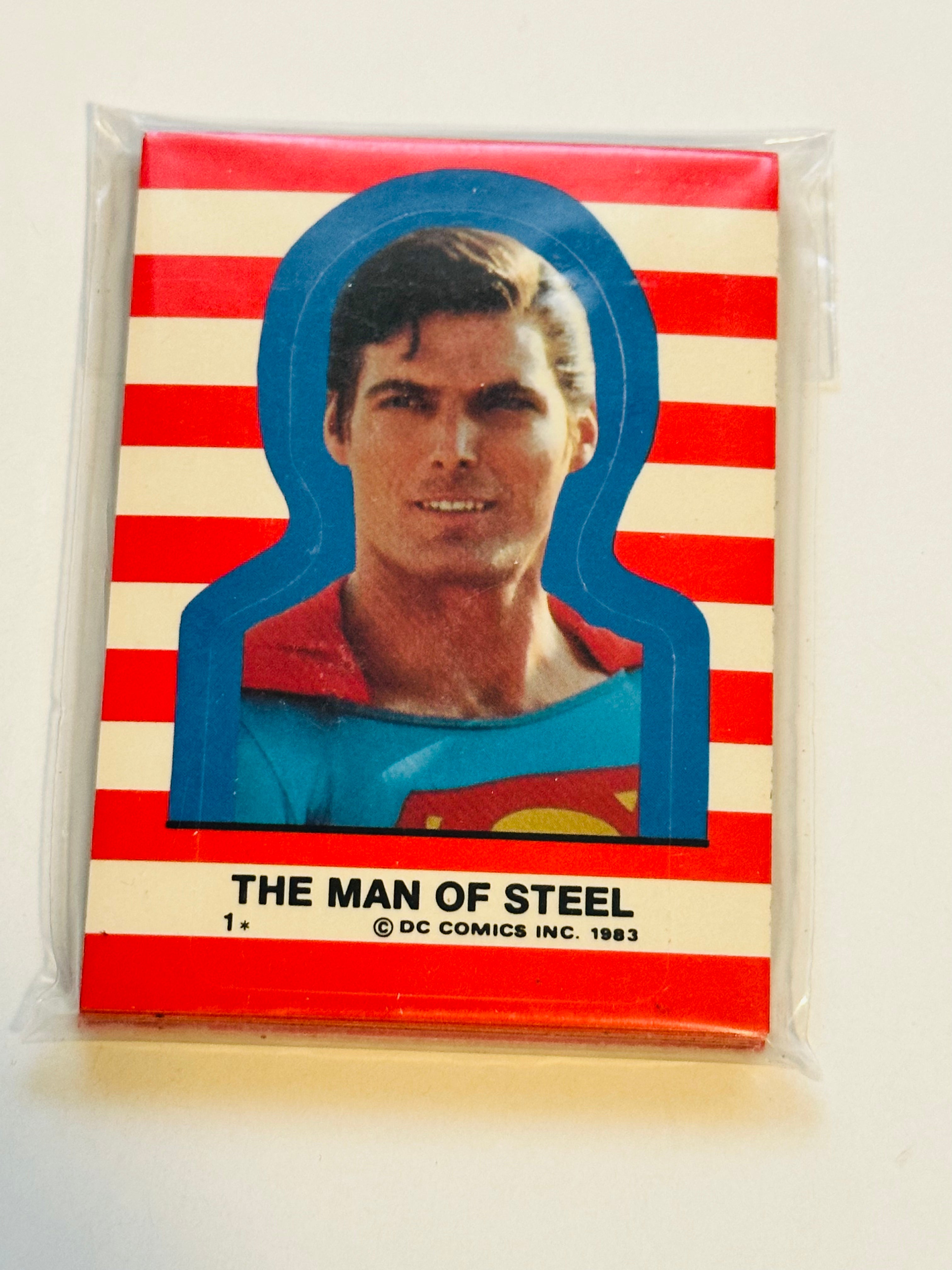 Superman 3 movie rare stickers set 1983