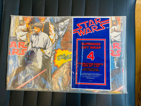 Star Wars large size original Gift wrap in sealed package 1979