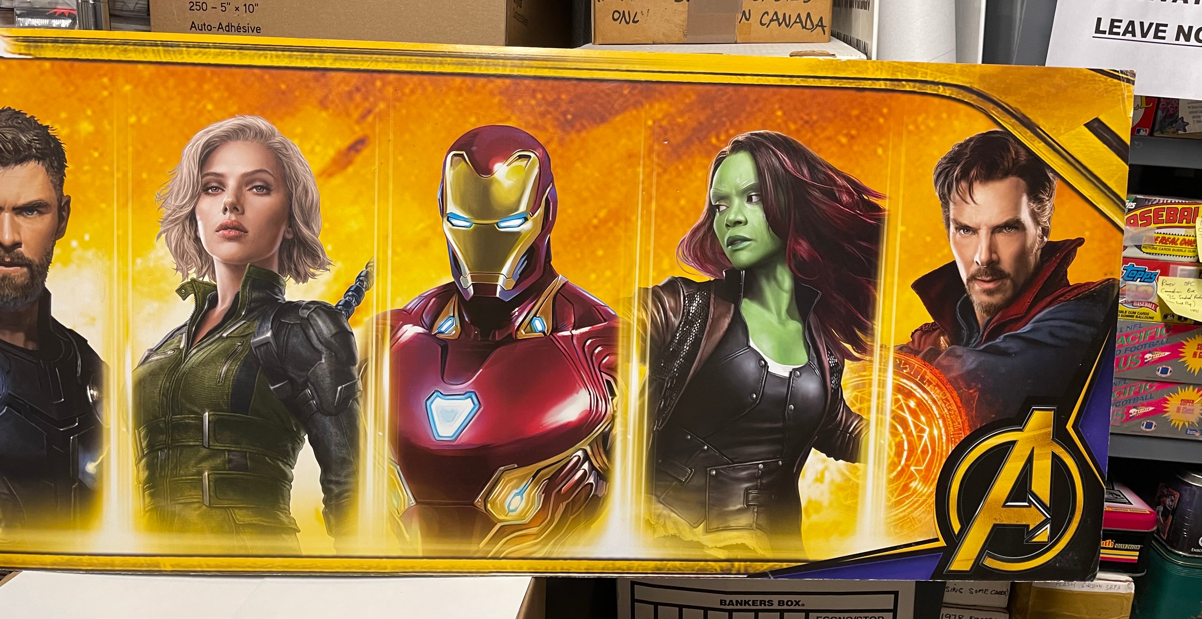 Marvel Avengers Infinity War movie special large 17x47 display cardboard poster
