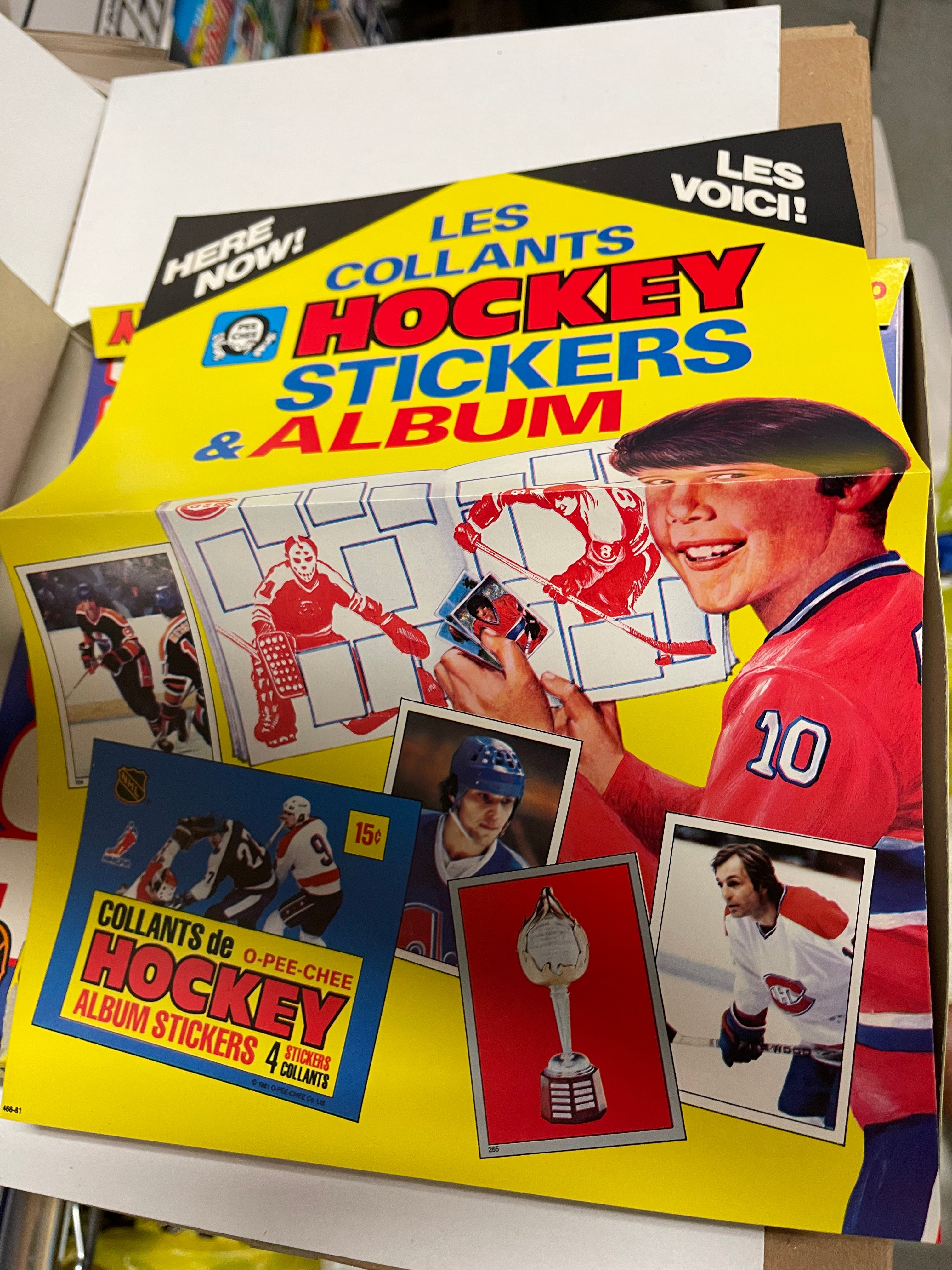 12 total Opc hockey sticker albums box