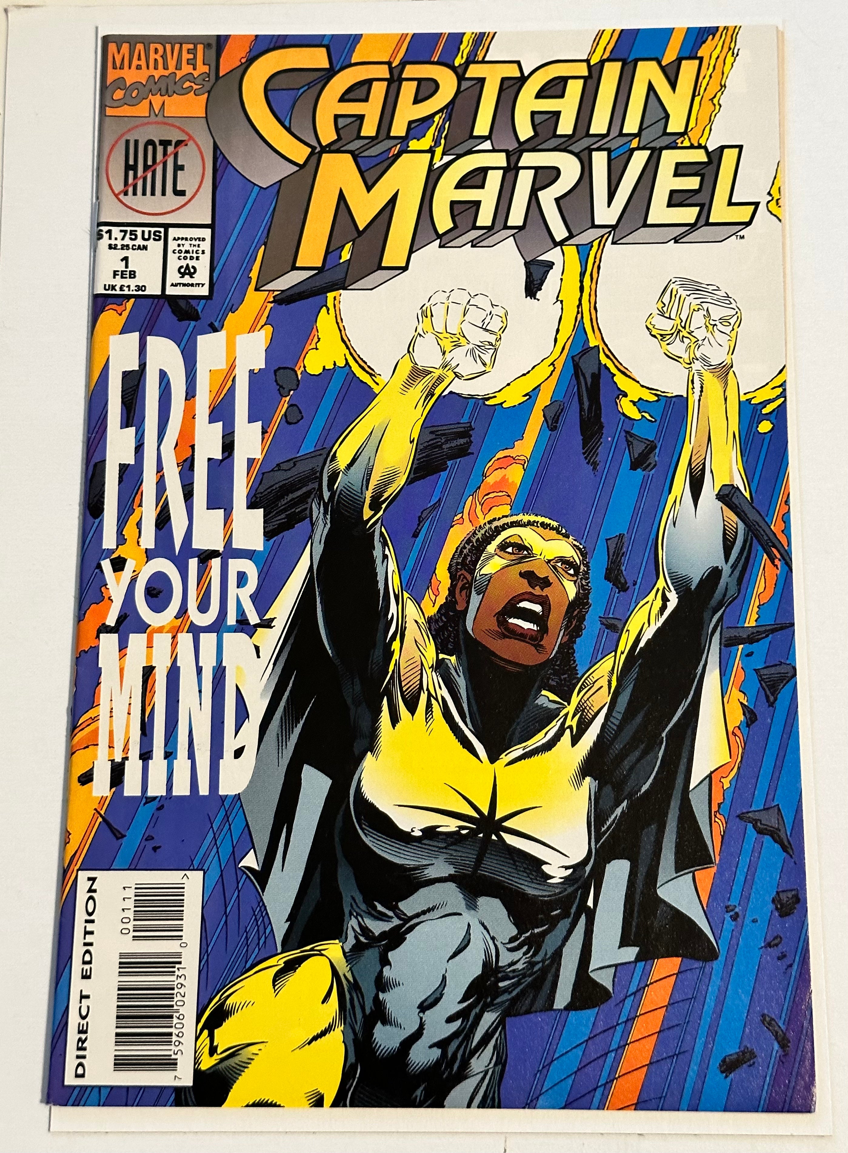 Captain Marvel Free your Mind #1 comic book 1994