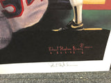 Nolan Ryan rare signed in person and by the artist large baseball print. Sold with COA