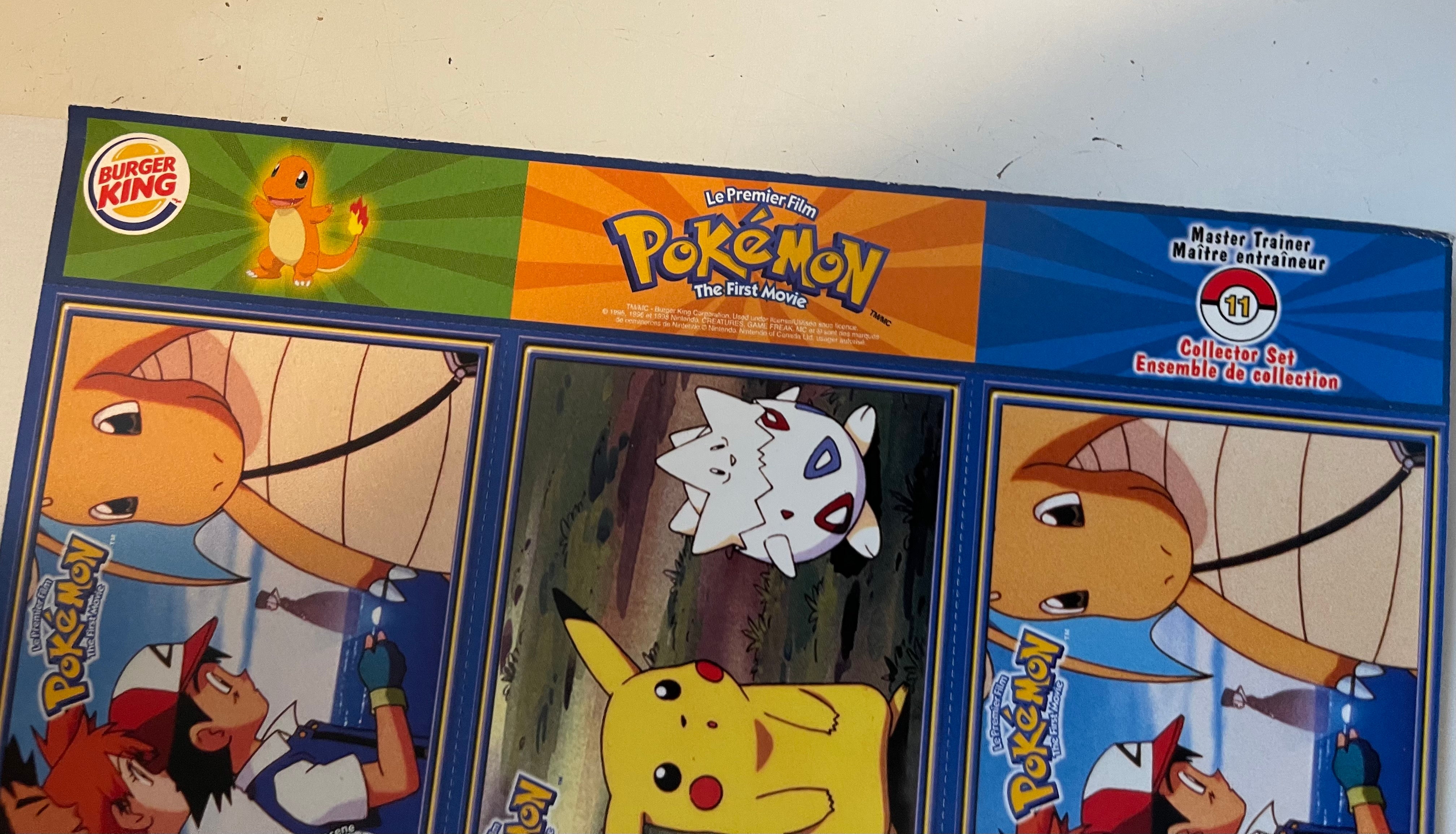 uncut burger king pokemon cards Pokémon #11 Burger King rare uncut cards sheet 1999