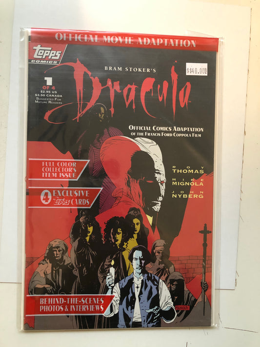 Dracula Topps #1 comic book factory bag sealed with 4 bonus cards 1992