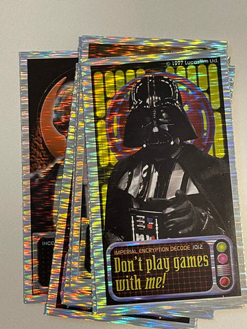 Star Wars foil limited issued valentines cards set 1996