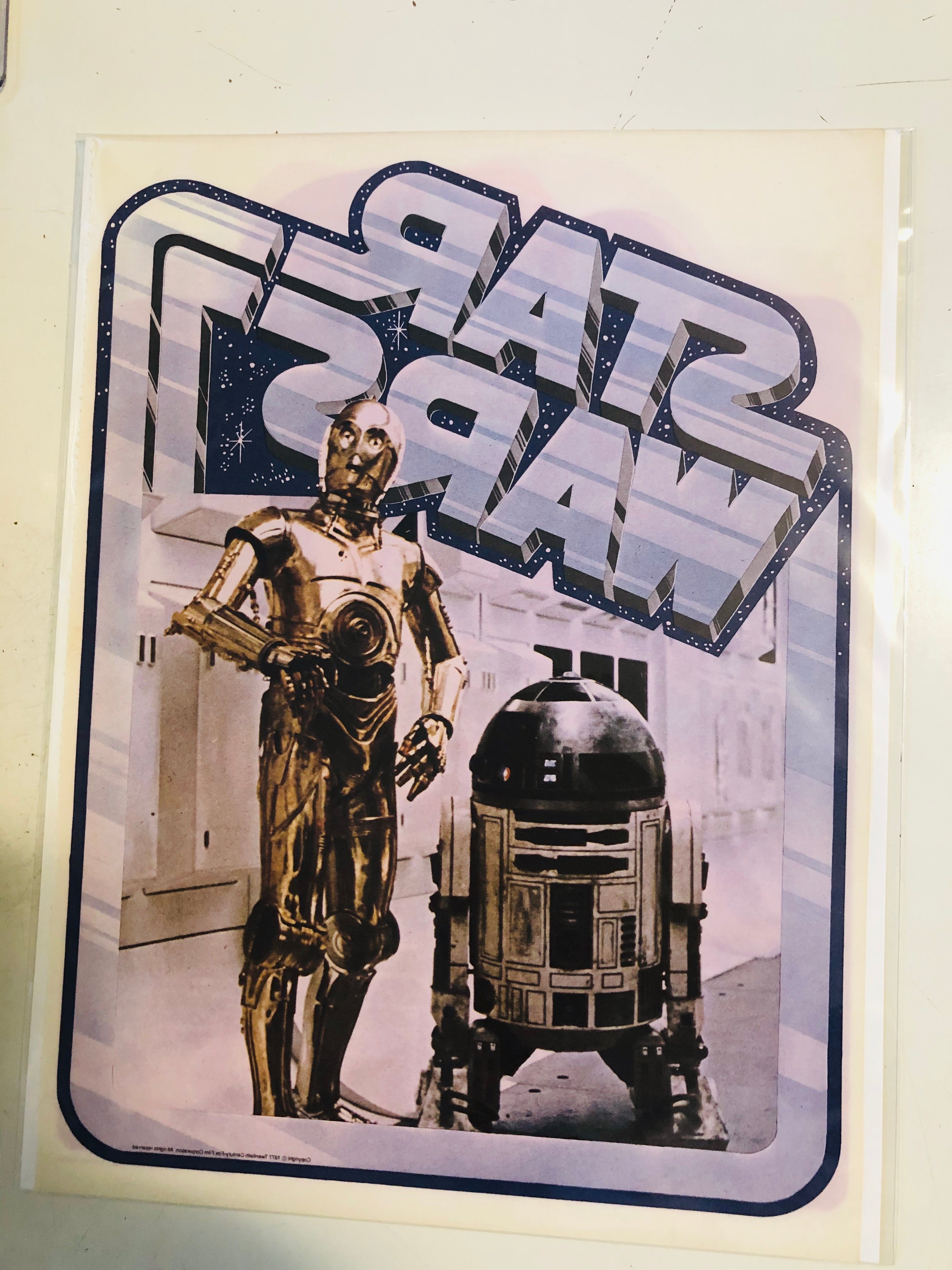 Star Wars Droids iron on transfer 1977