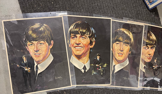 Beatles very rare original 4 large posters set from 1960s