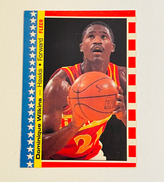 Dominique Wilkins rare Fleer basketball sticker card 1987