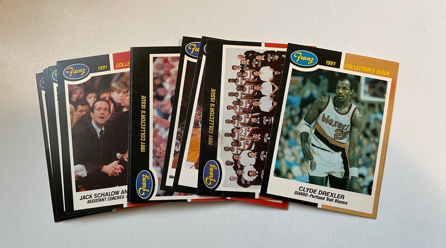 Franz Portland Trail Blazer limited issued team cards set 1989