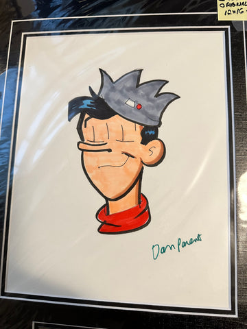 Archie comics Jughead original matted colour sketch 12x16 autograph by Dan Parent