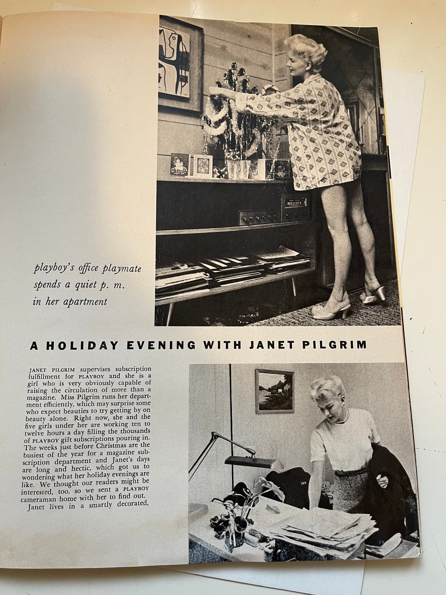 Playboy magazine rare Janet Pilgrim issue 1958